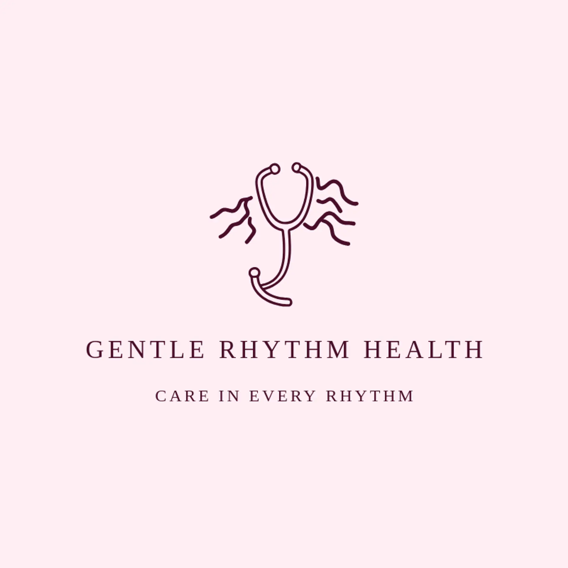 Gentle Rhythm Health logo for stethoscope