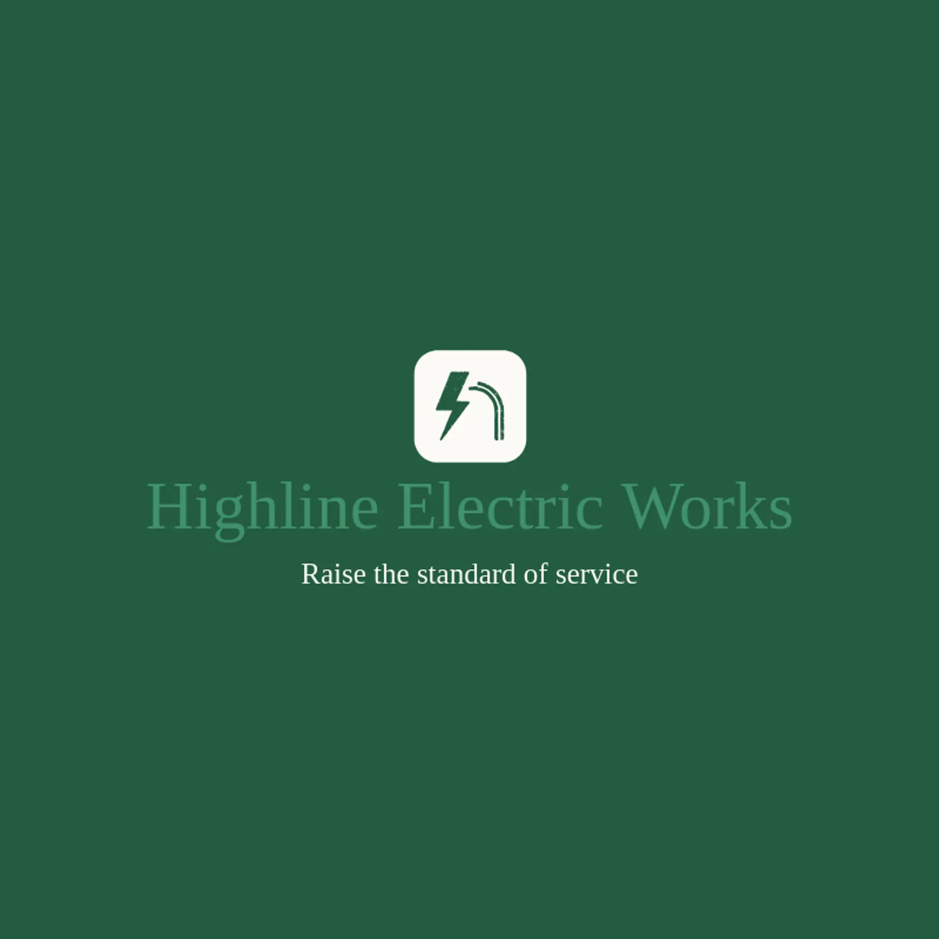 Highline Electric Works logo for electricity
