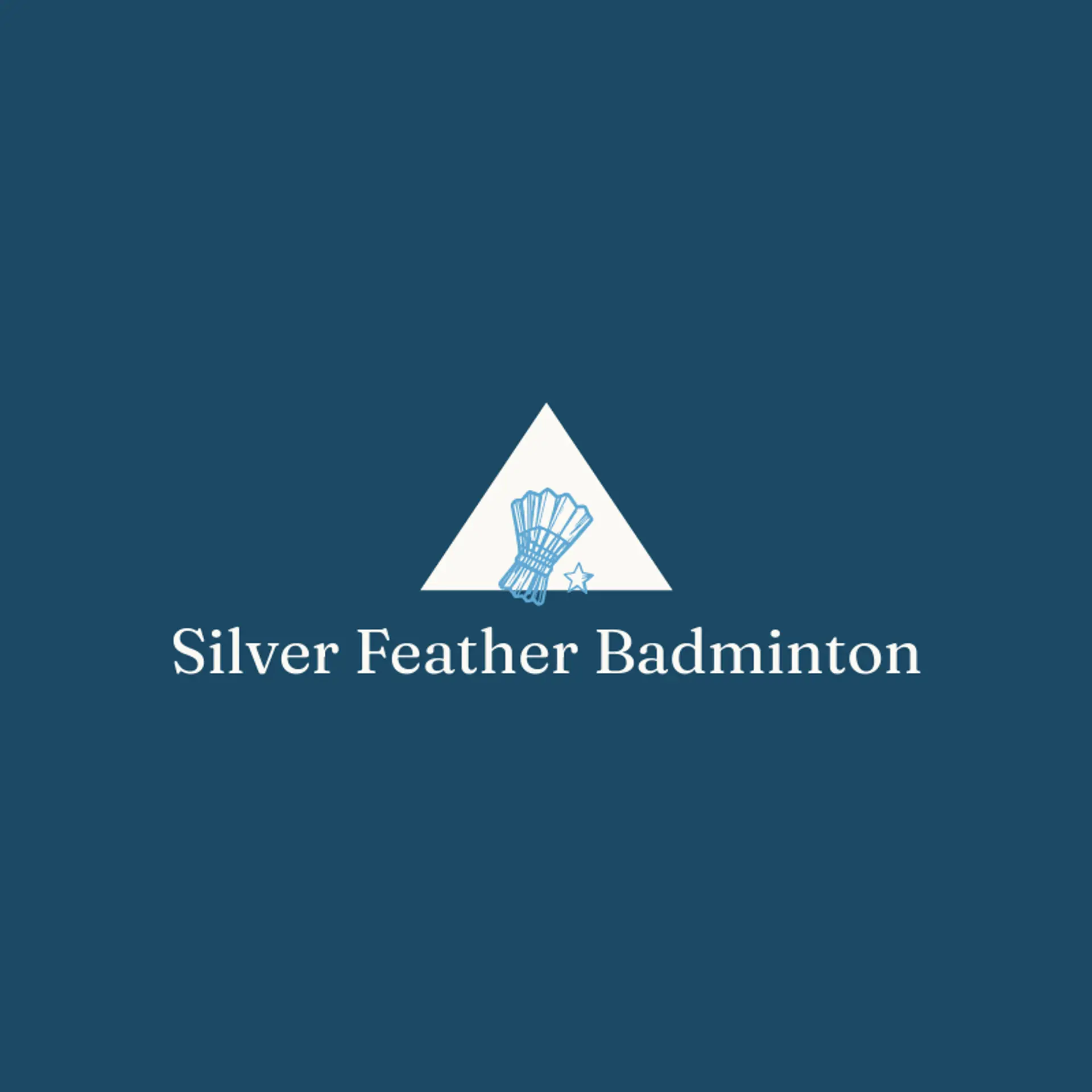 Silver Feather Badminton logo for badminton