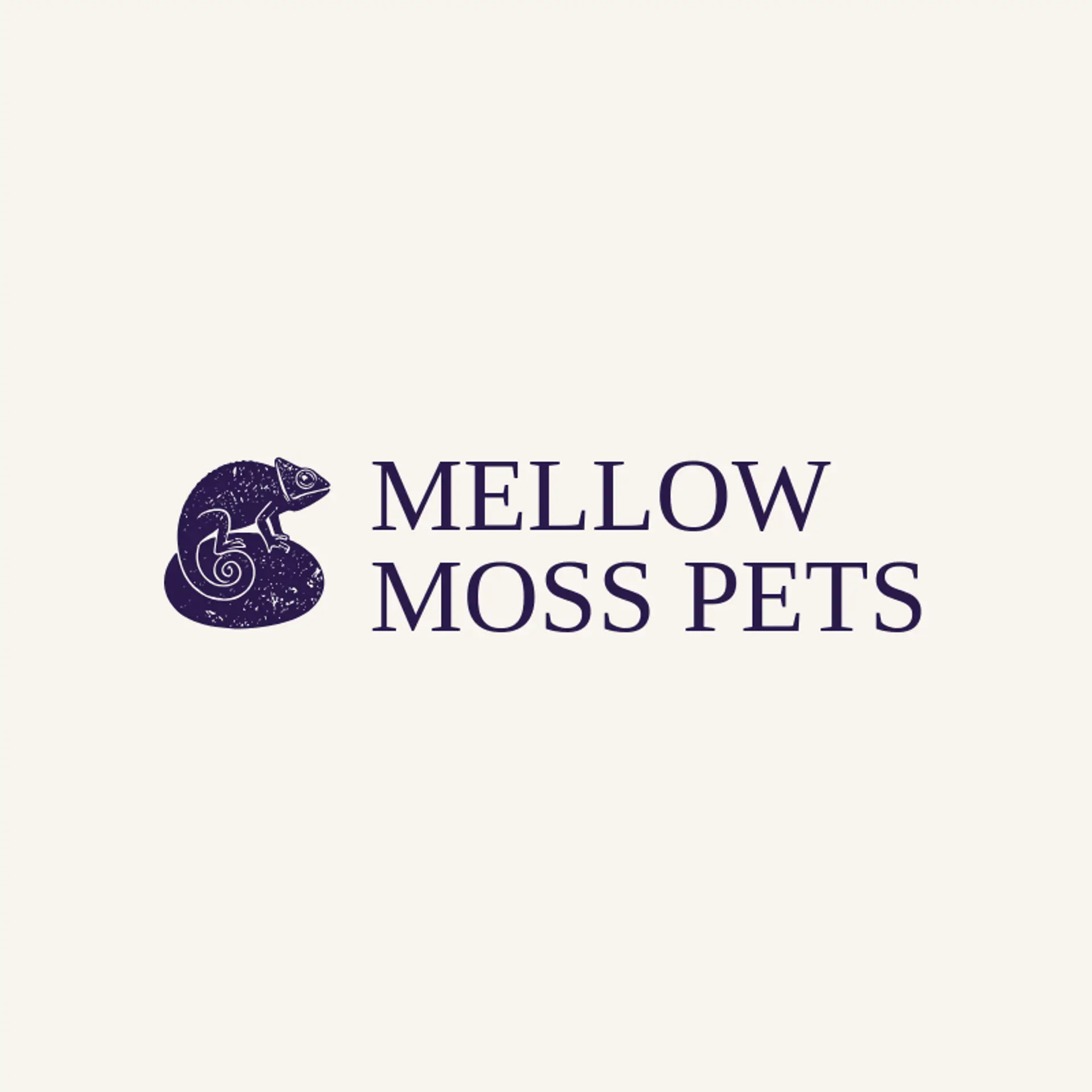 Mellow Moss Pets logo for chameleon