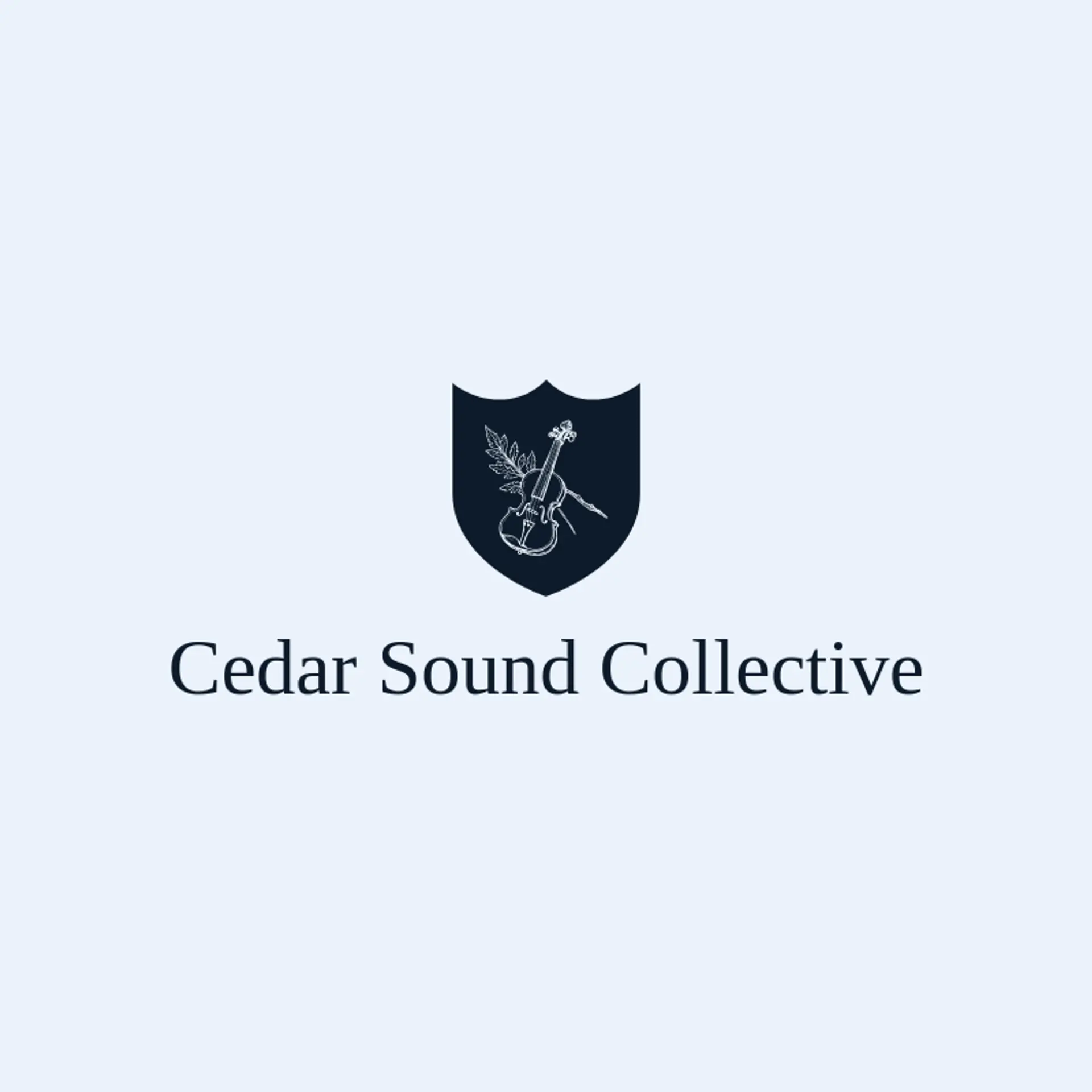 Cedar Sound Collective logo for violin