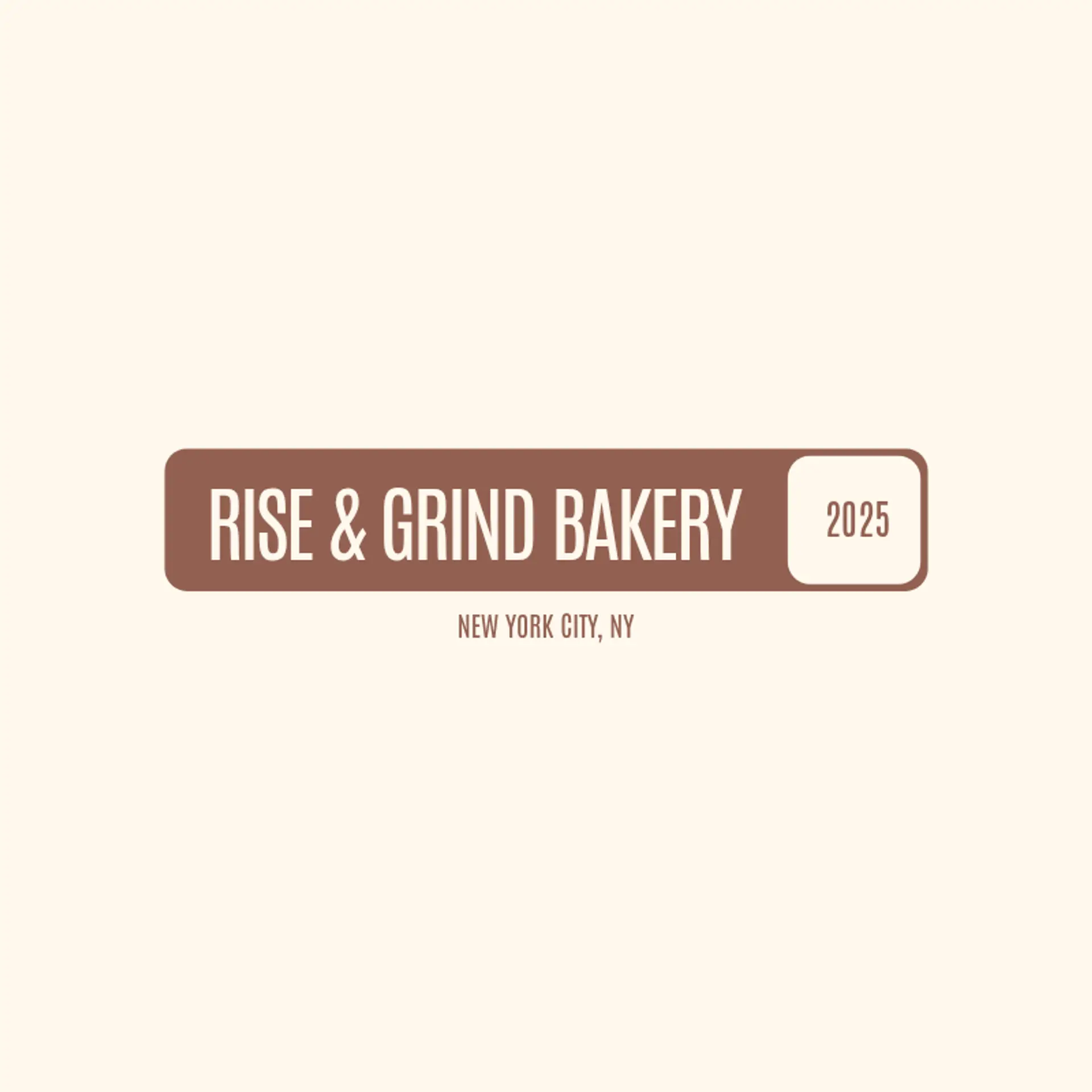 Rise & Grind Bakery logo for modern bakery