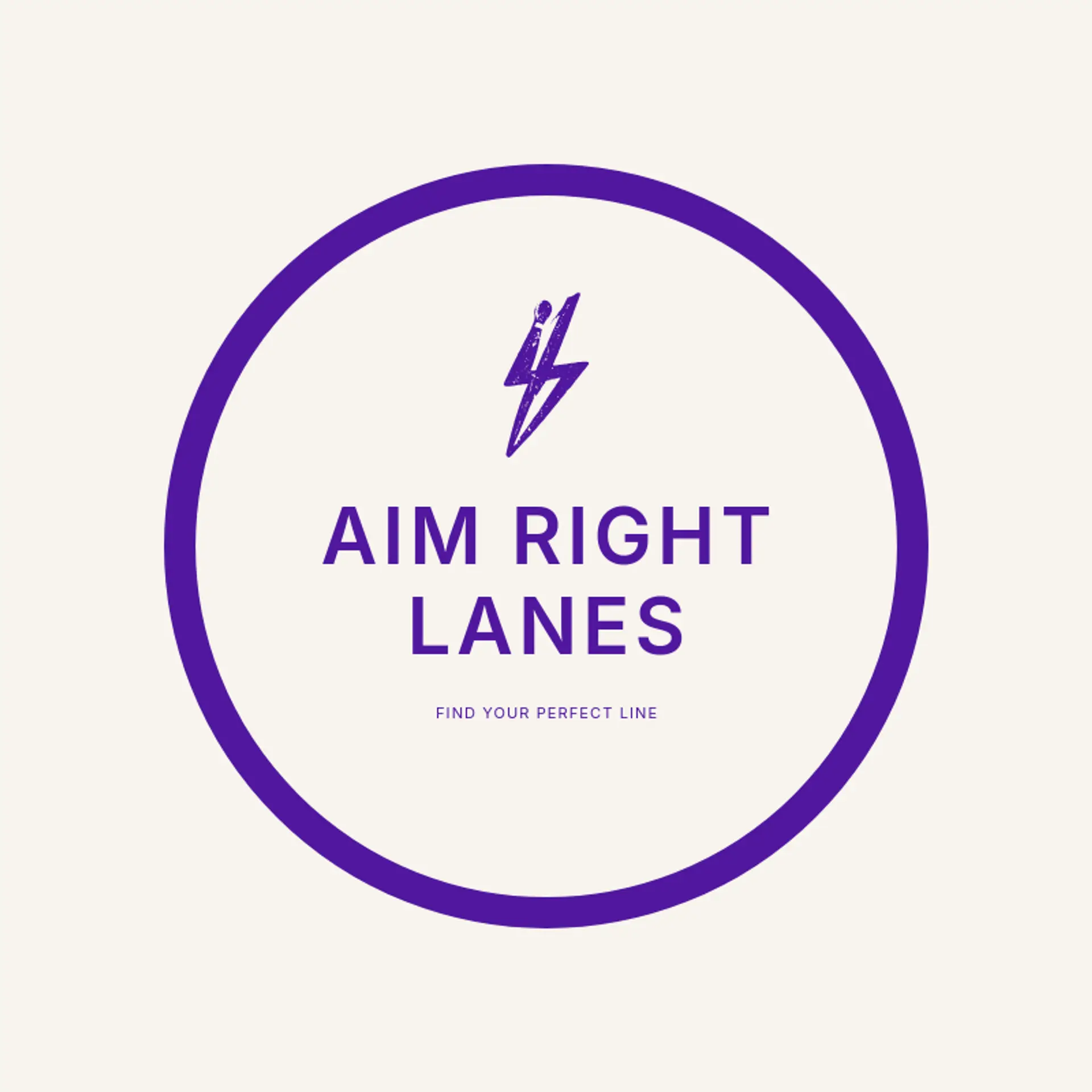 Aim Right Lanes logo for bowling