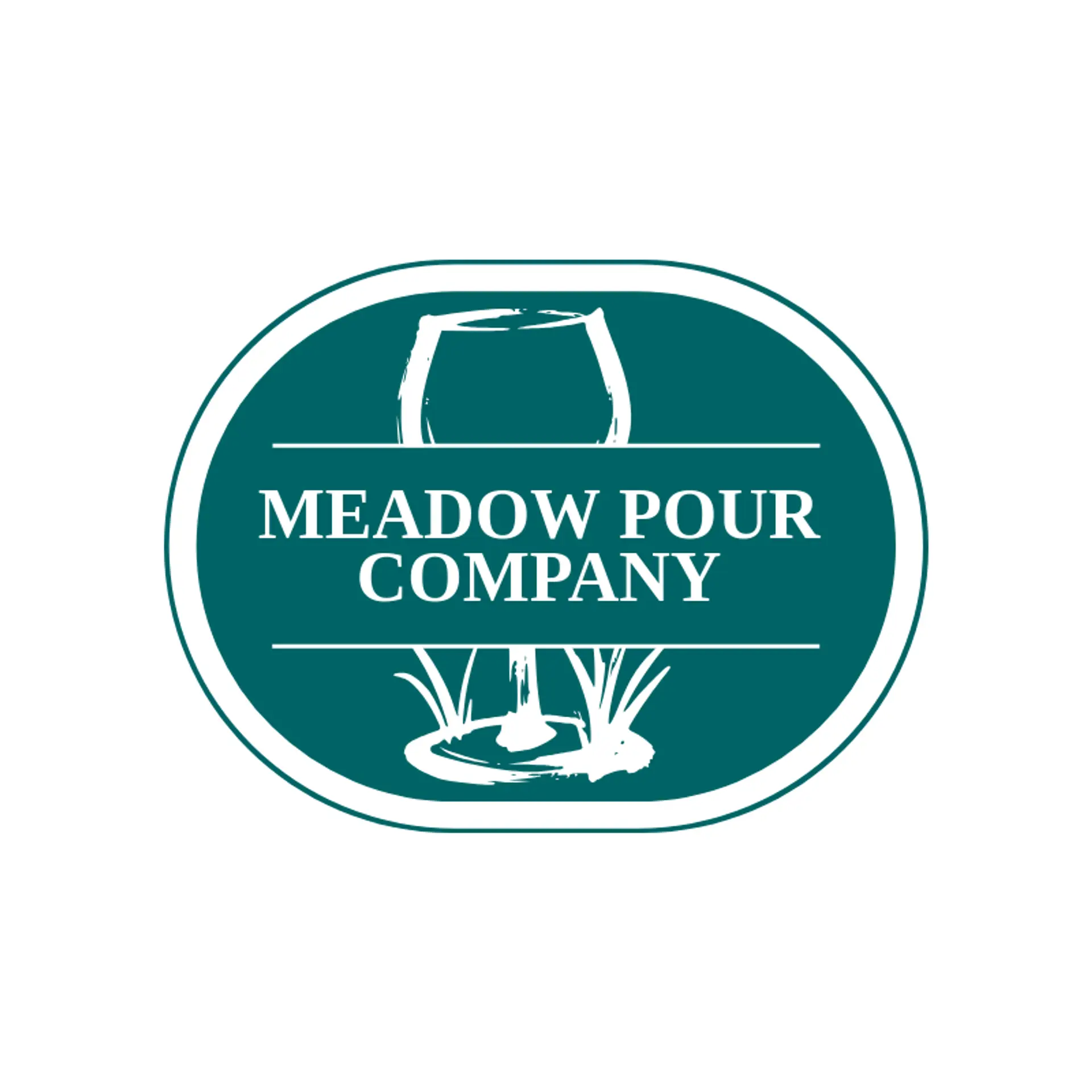 Meadow Pour Company logo for wine glass