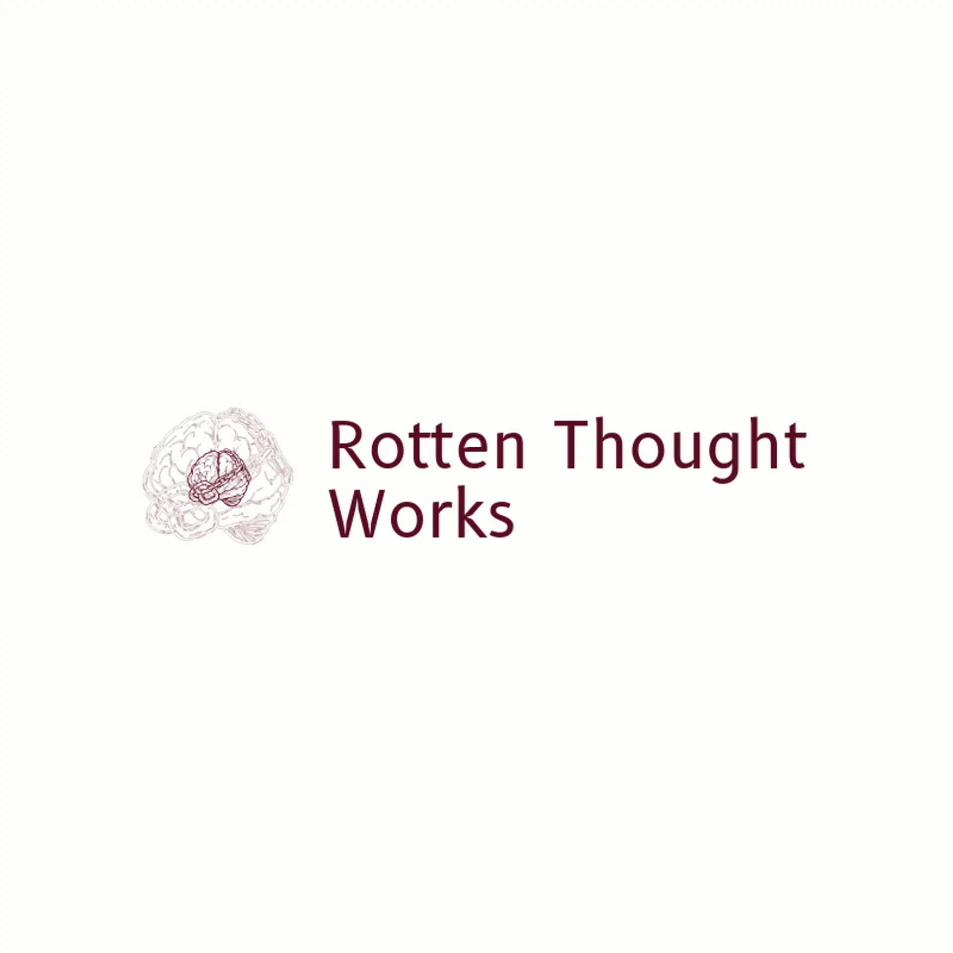 Rotten Thought Works logo for zombie