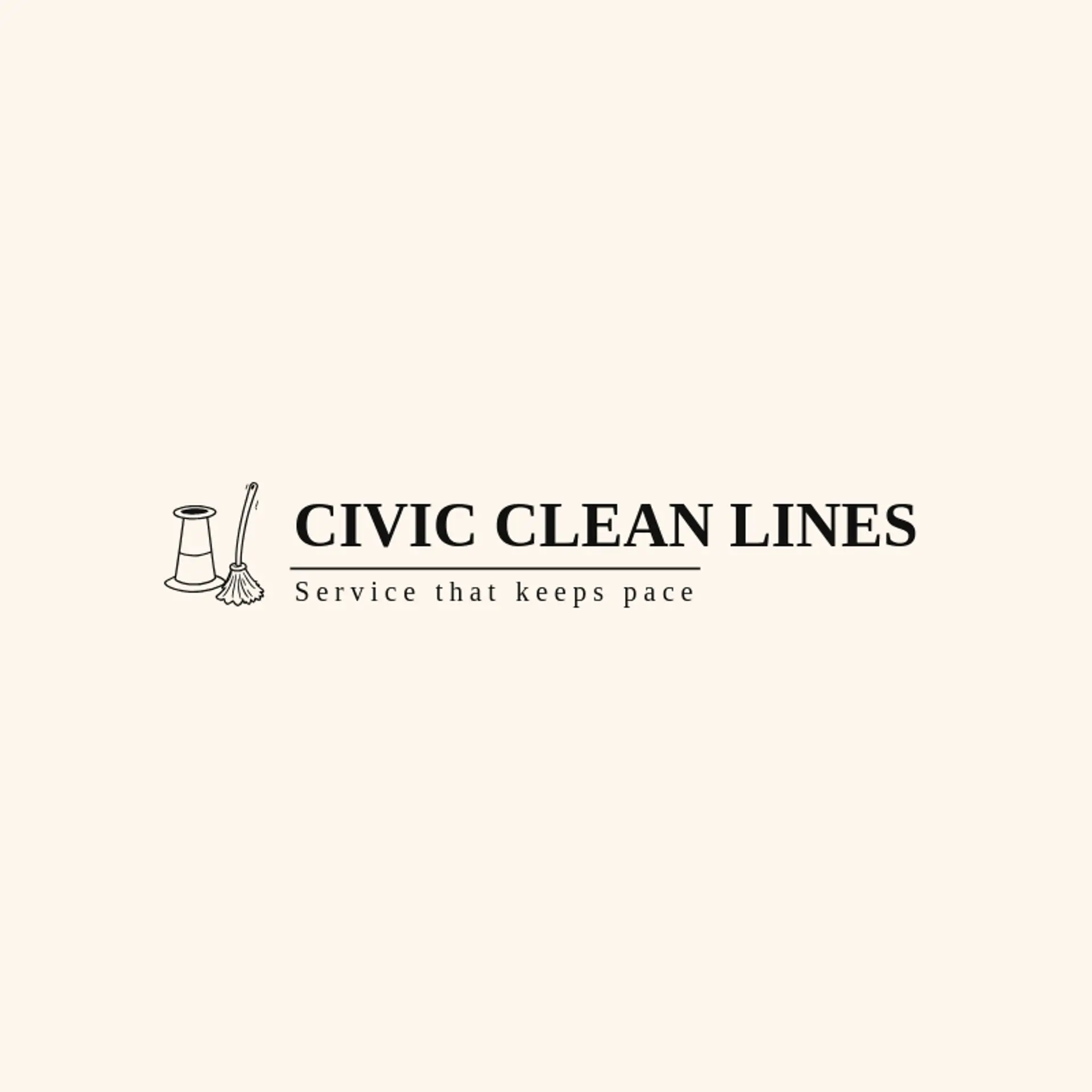 Civic Clean Lines logo for trash