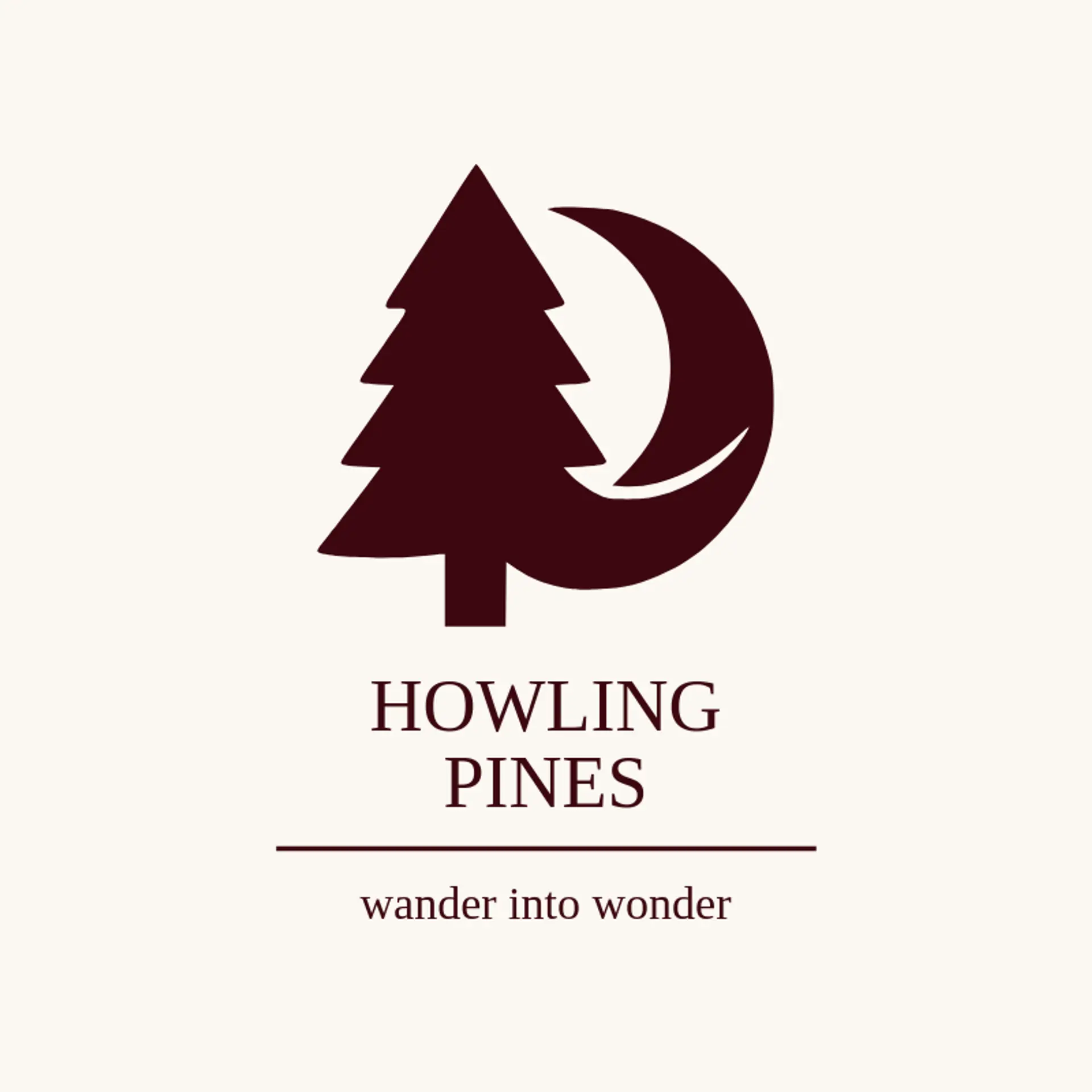 Howling Pines logo for spooky