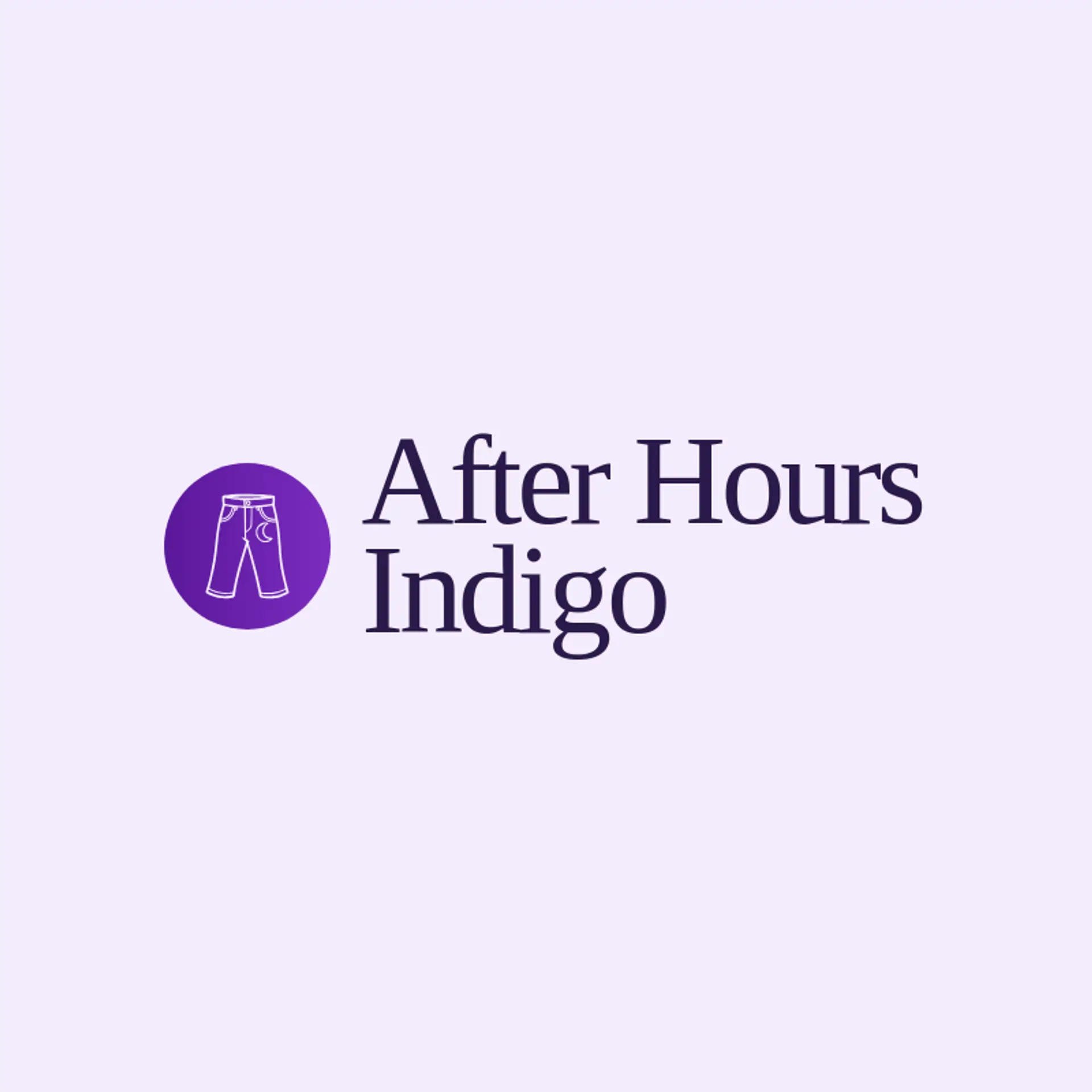 After Hours Indigo logo for denim