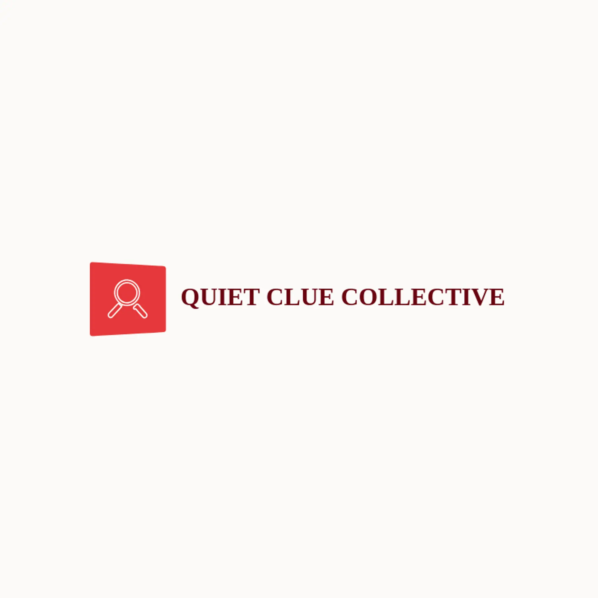 Quiet Clue Collective logo for mystery