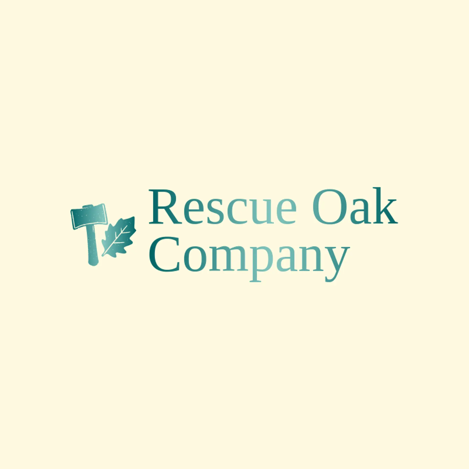 Rescue Oak Company logo for fire station