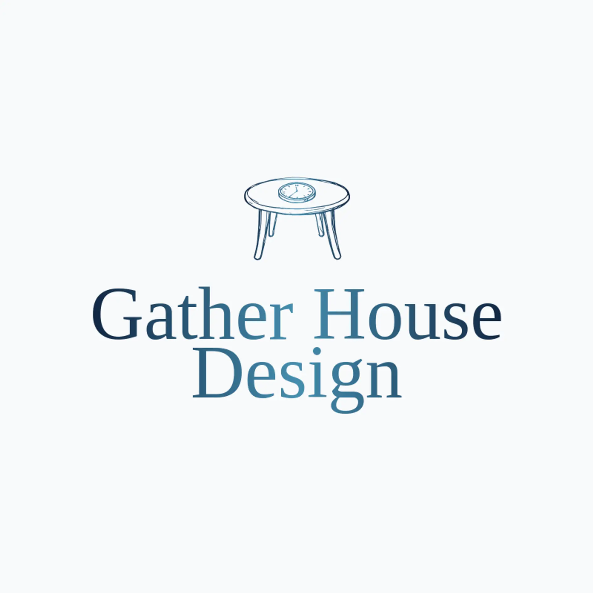 Gather House Design logo for table