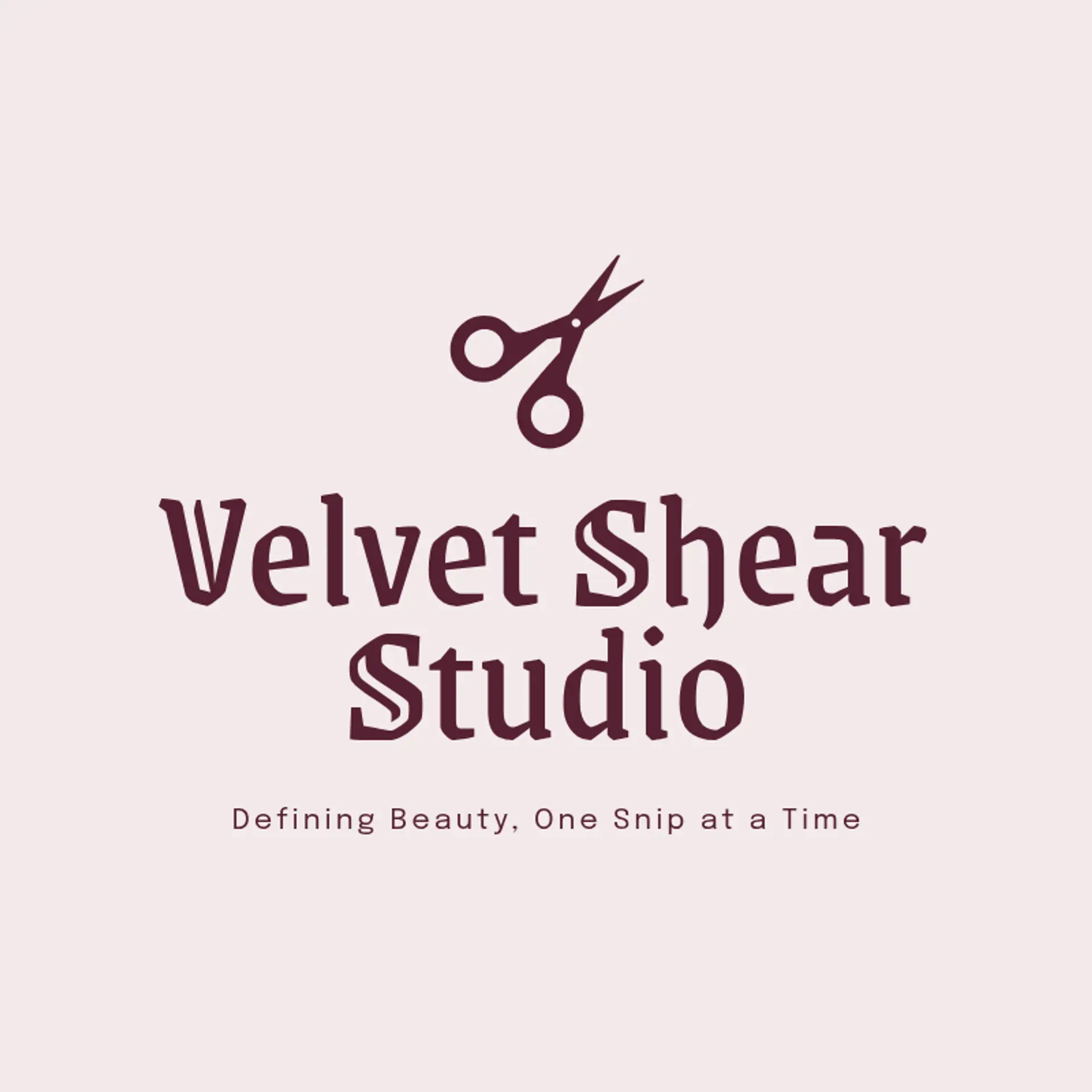 Velvet Shears Salon logo for hair salon