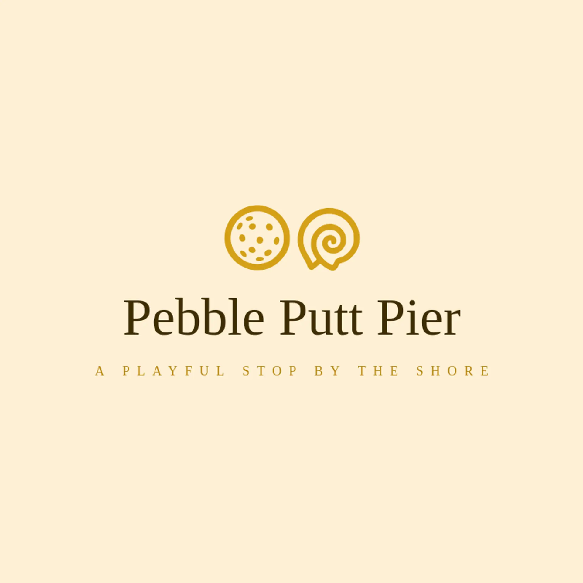 Pebble Putt Pier logo for mini golf