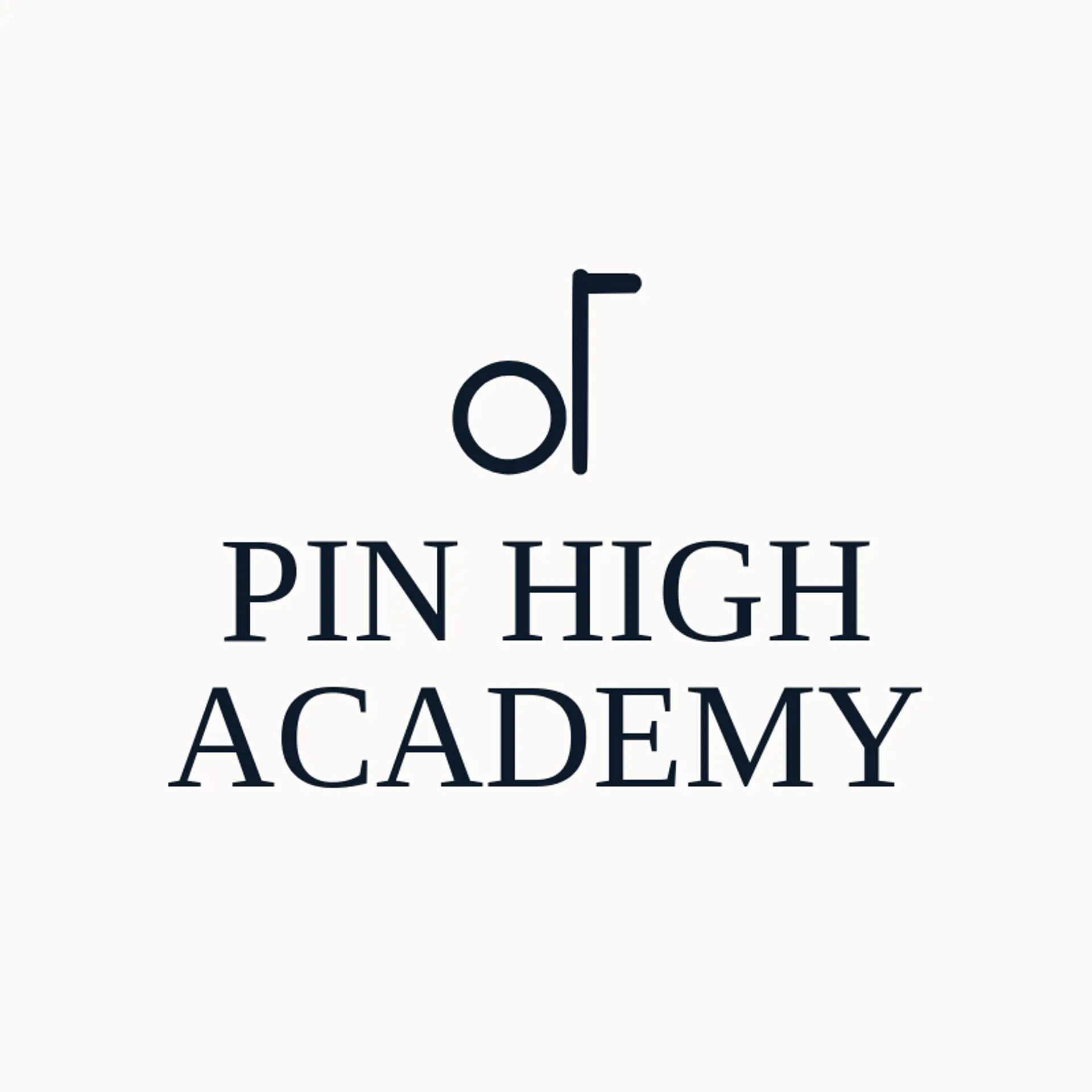 Pin High Academy logo for golf ball