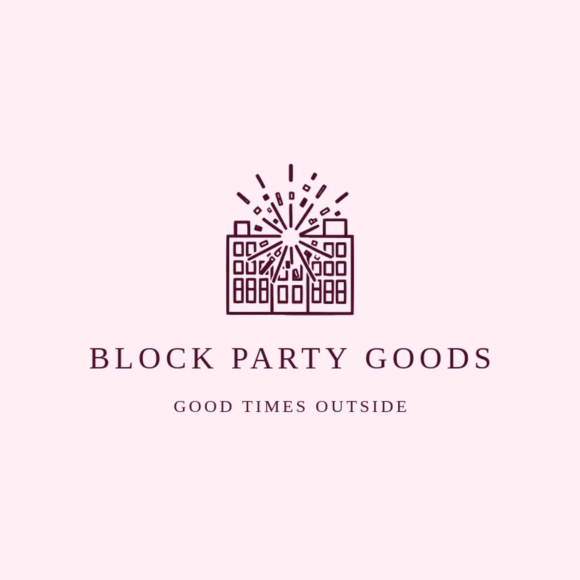 Block Party Goods logo for street