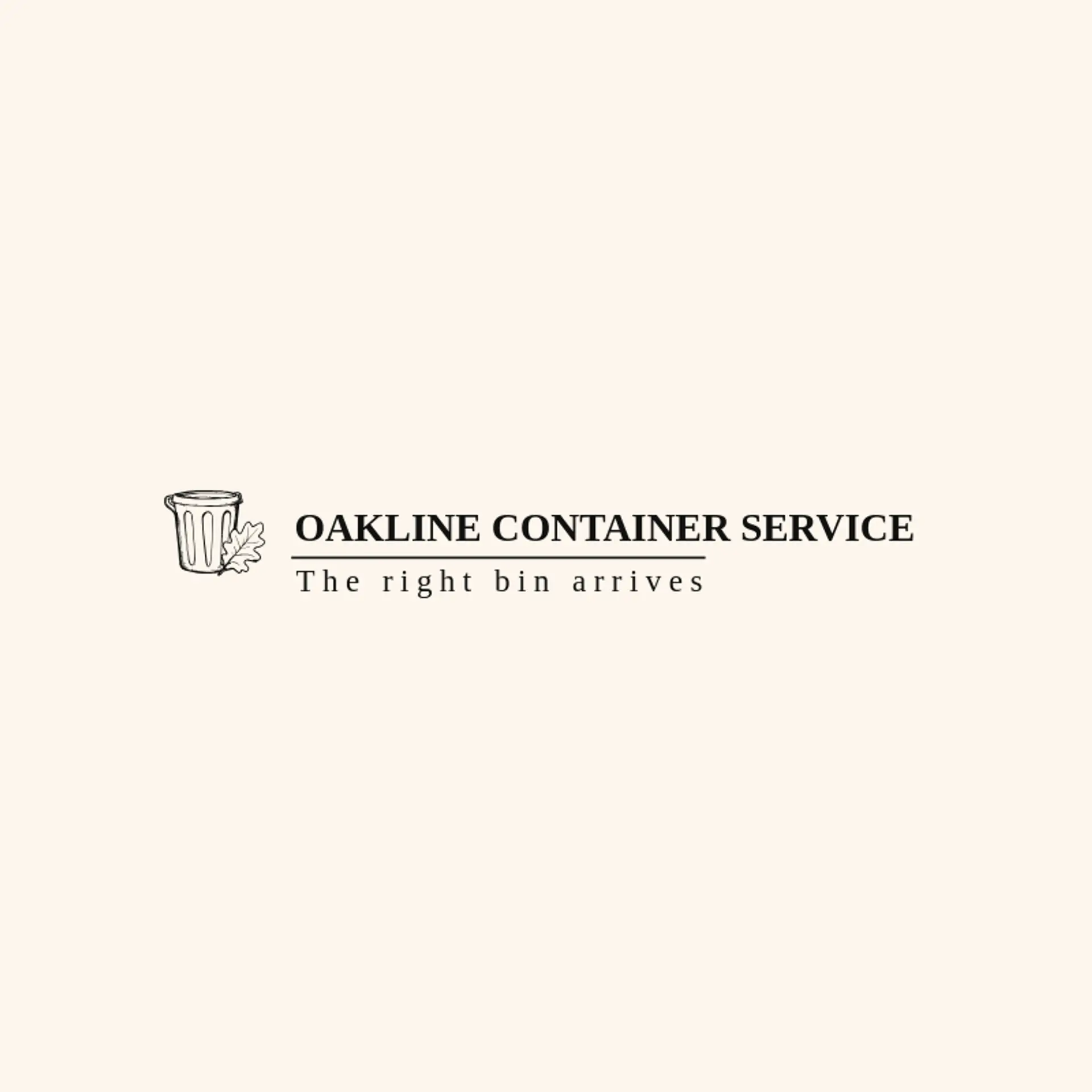 Oakline Container Service logo for dumpster