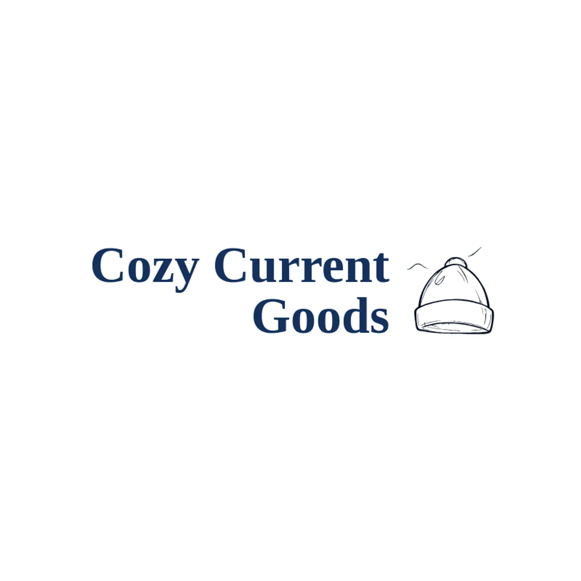 Cozy Current Goods logo for beanie
