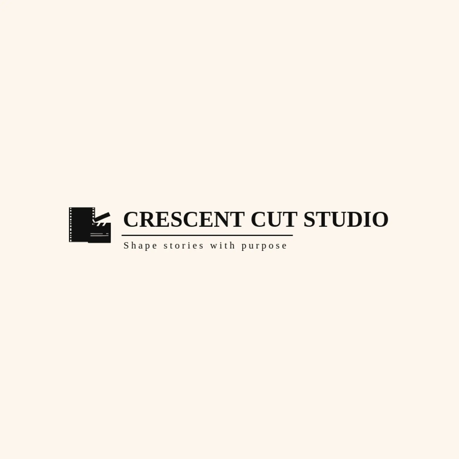 Crescent Cut Studio logo for production