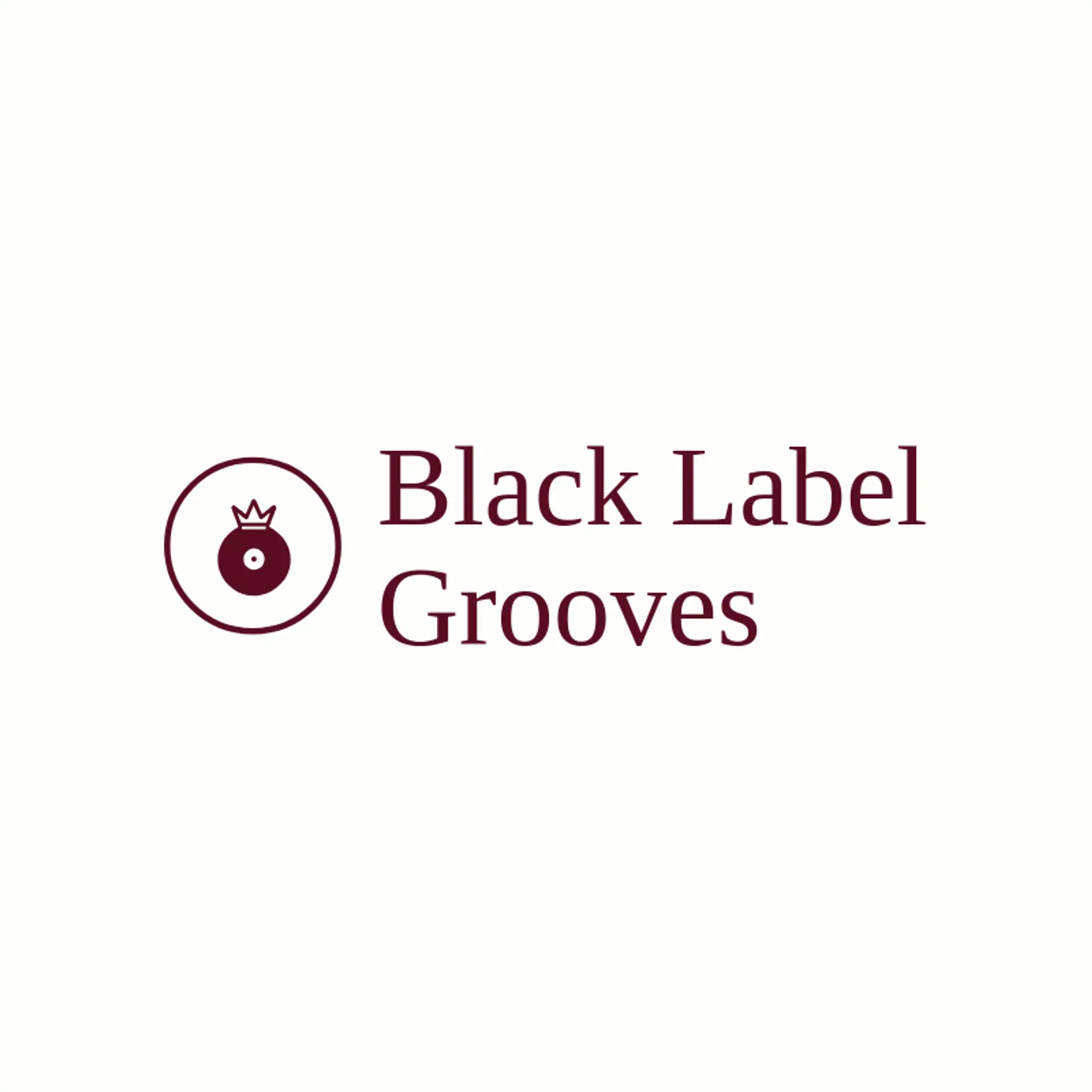 Black Label Grooves logo for vinyl