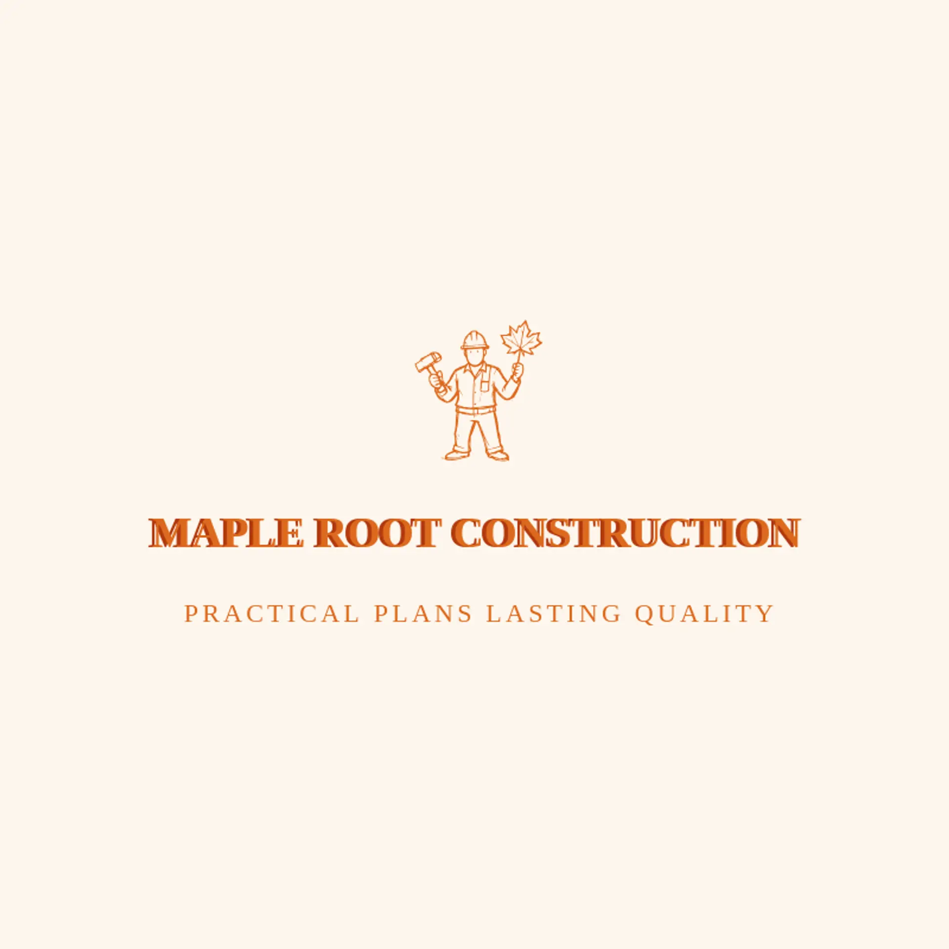 Maple Root Construction logo for general contractor