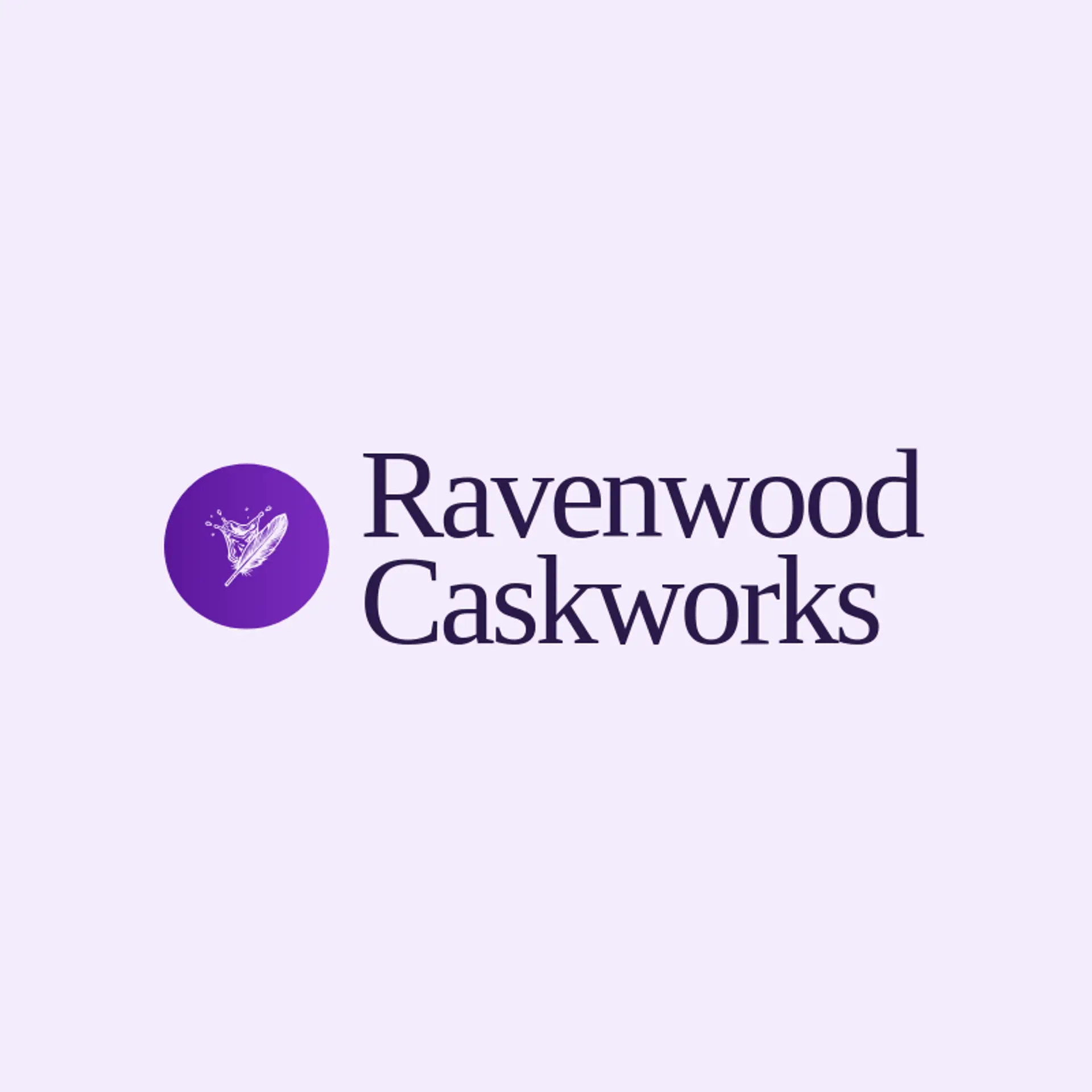 Ravenwood Caskworks logo for whiskey