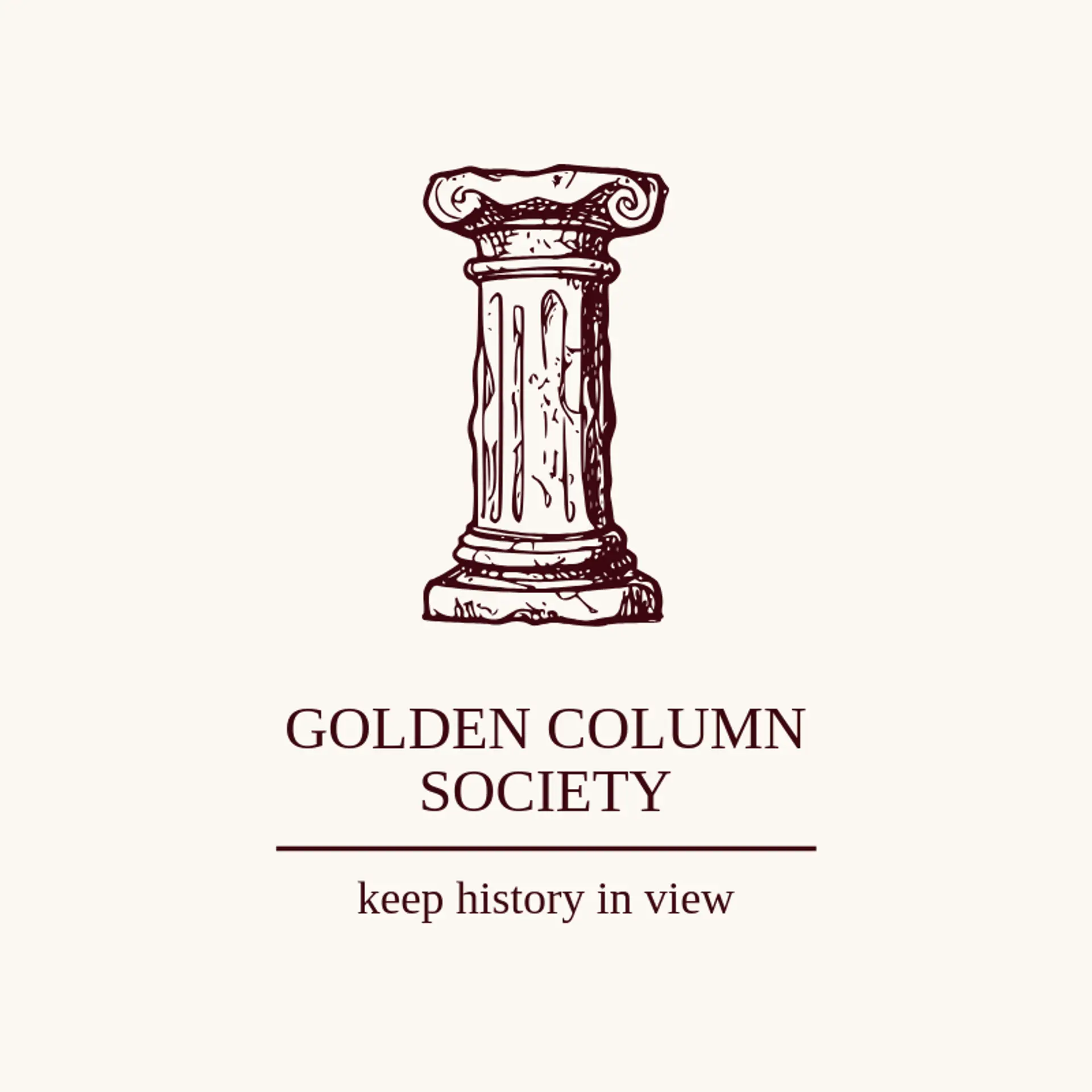 Golden Column Society logo for landmark