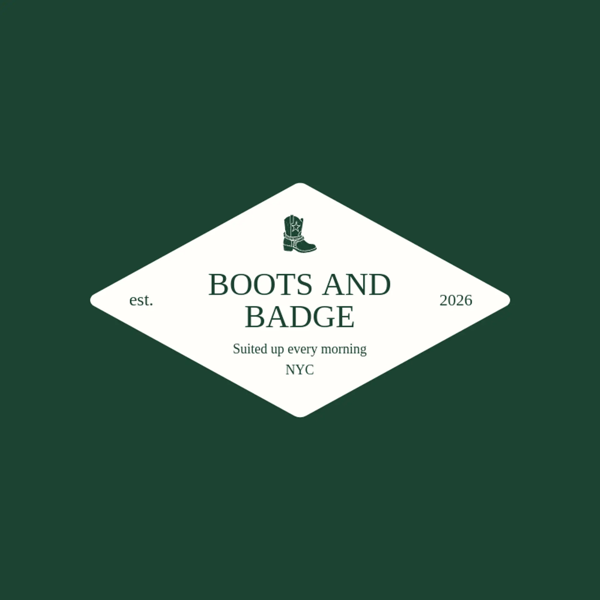 Boots and Badge logo for sheriff