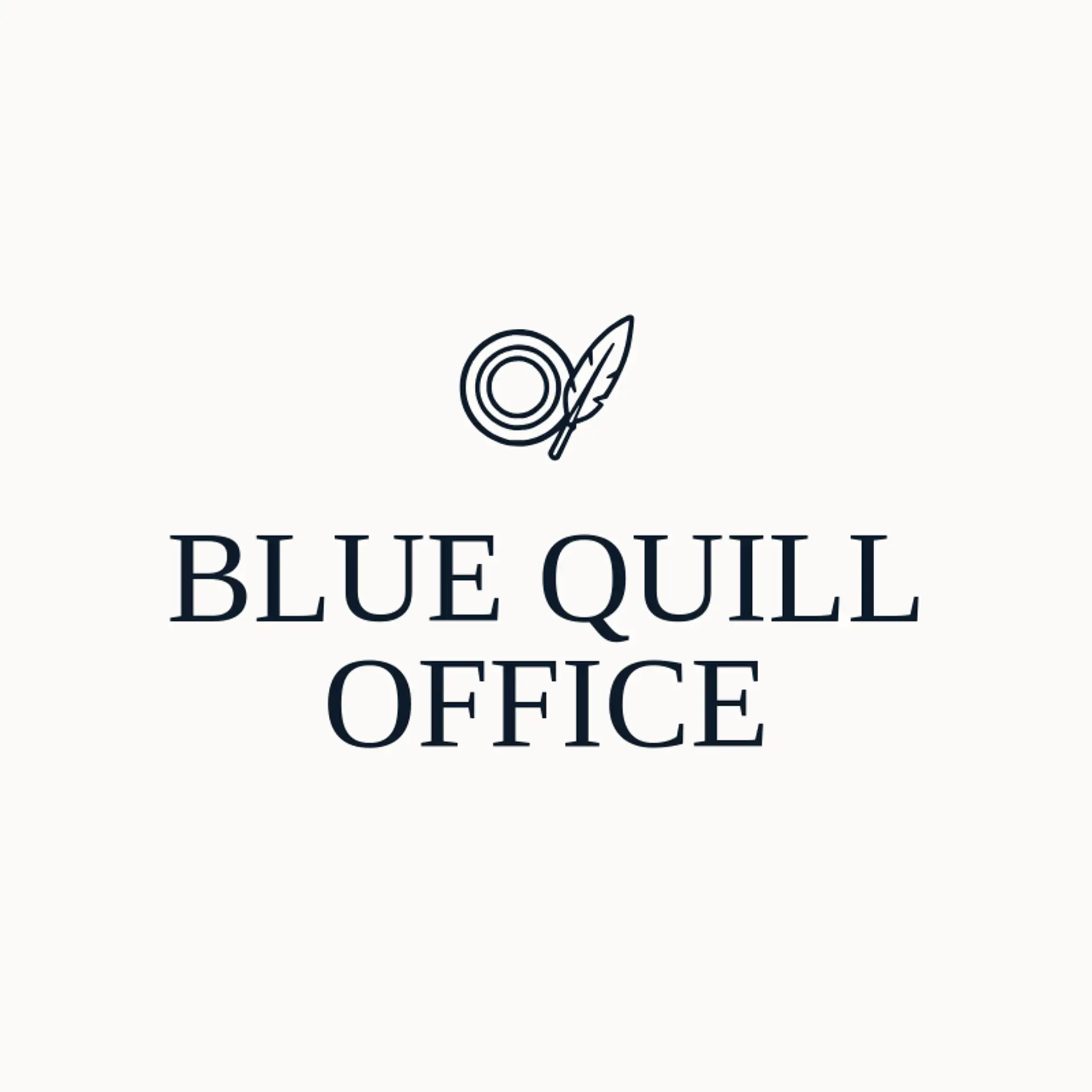 Blue Quill Office logo for notary public