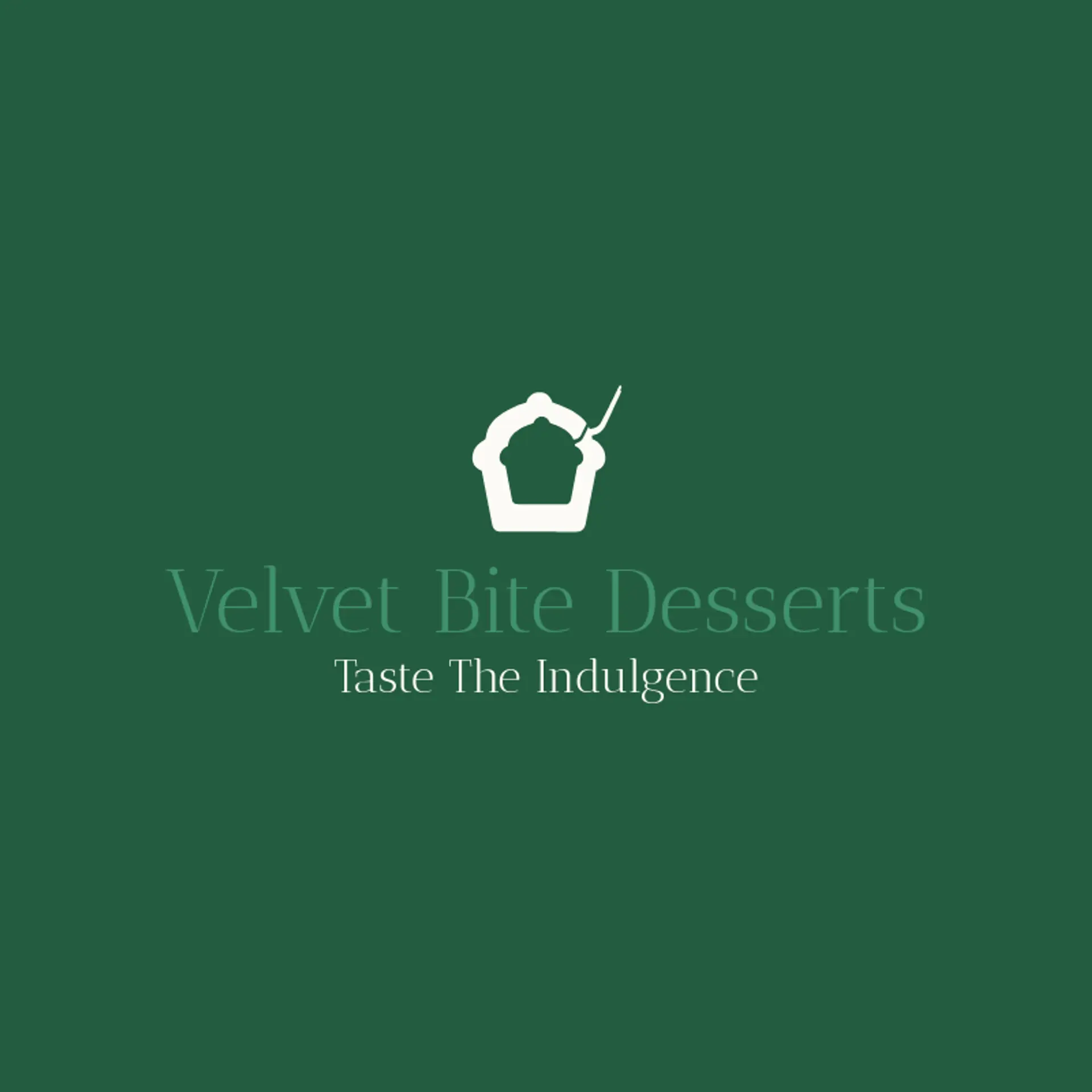 Velvet Bite Desserts logo for cupcake