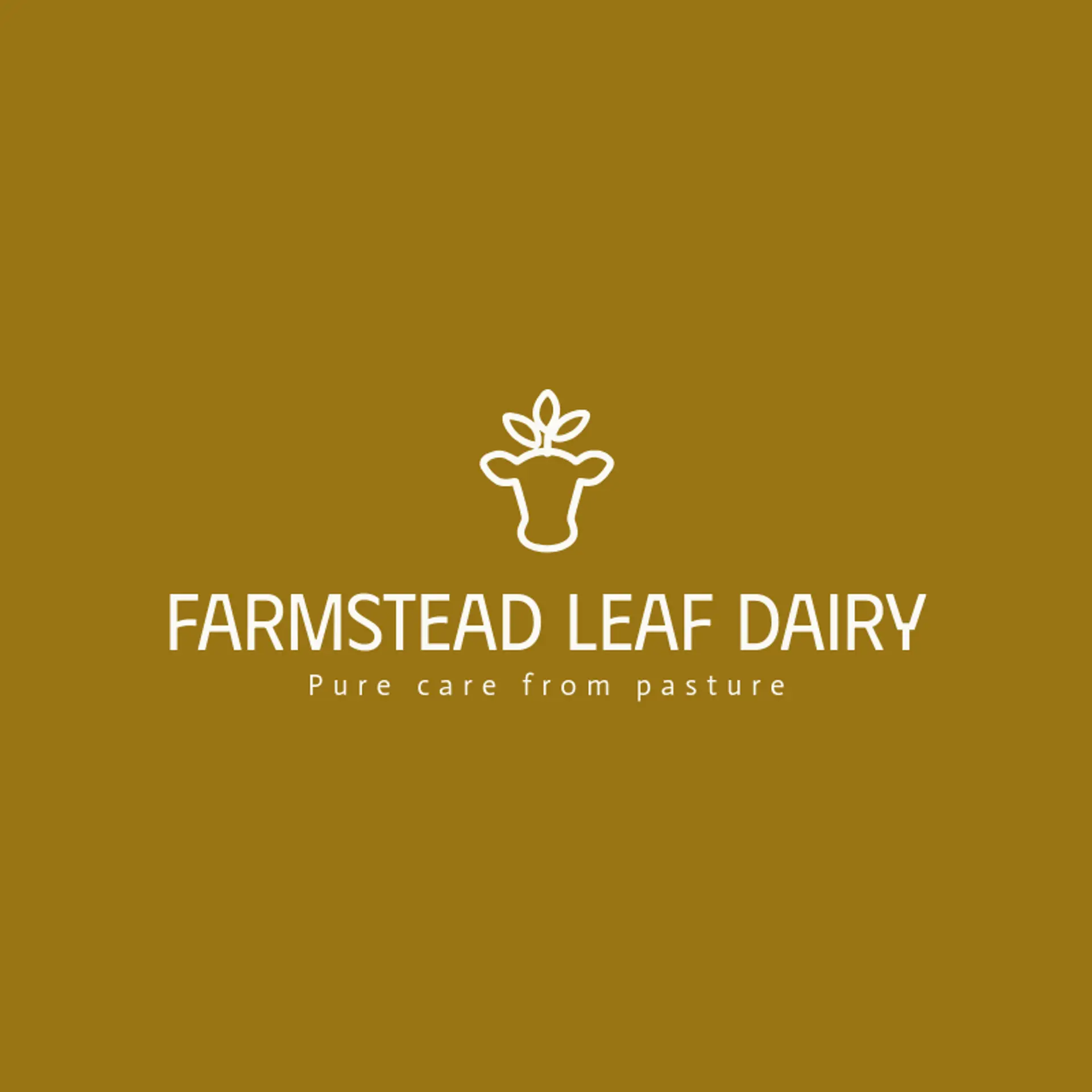 Farmstead Leaf Dairy logo for cow