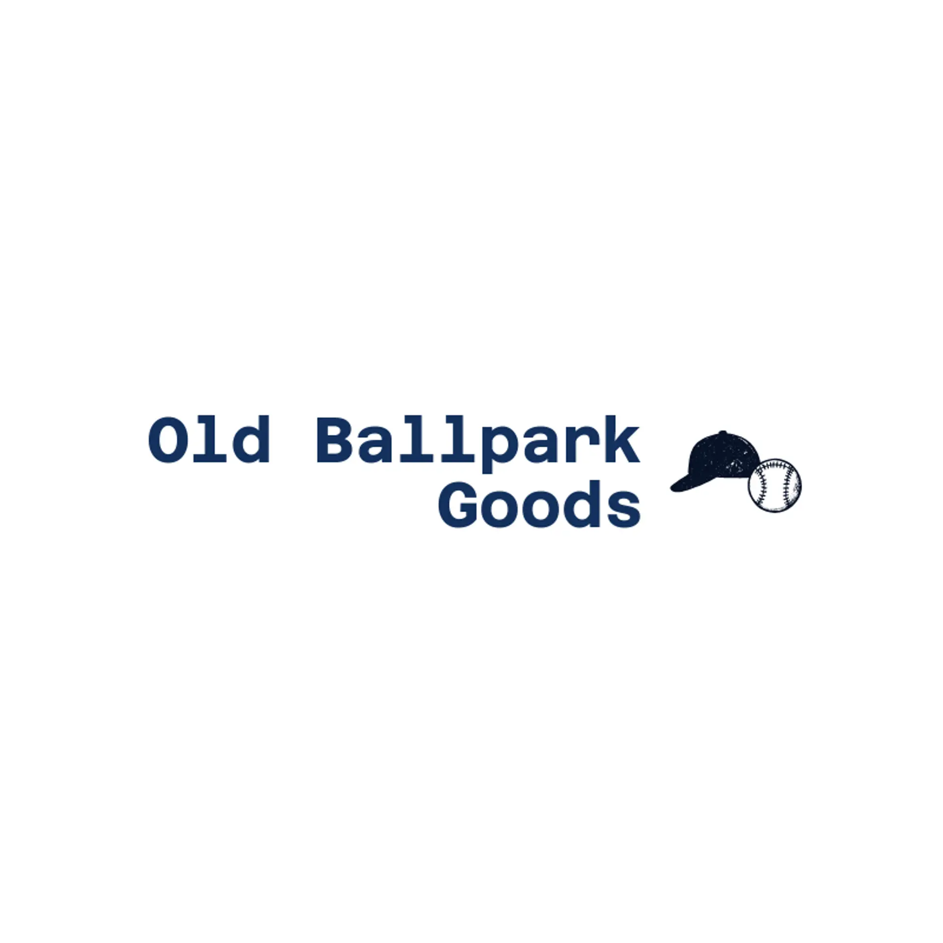 Old Ballpark Goods logo for baseball