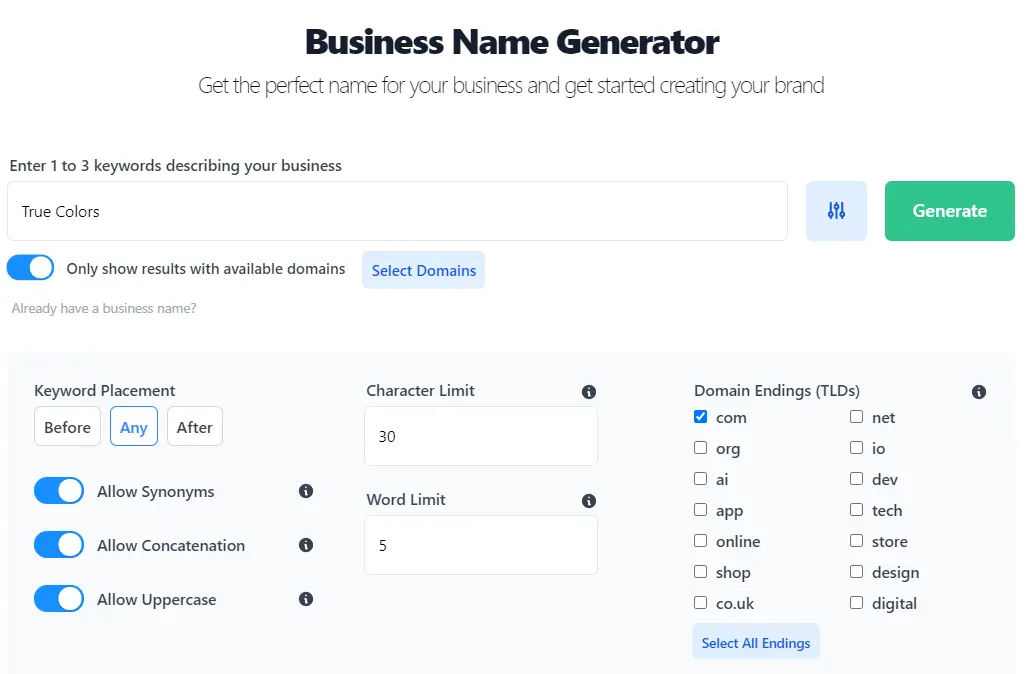 Business Name Generator