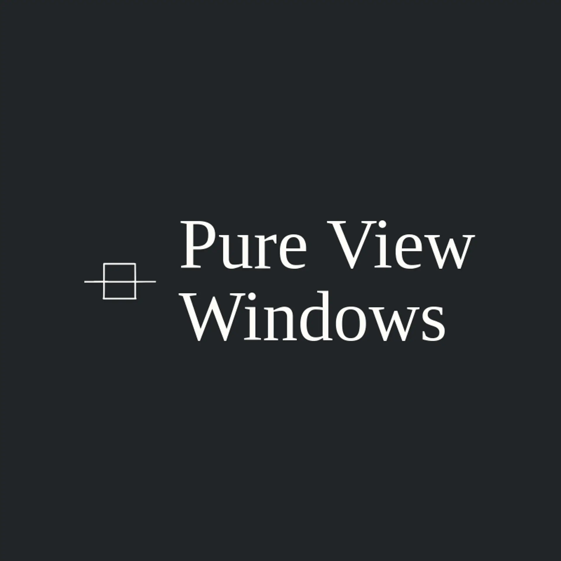 Pure View Windows logo for glass