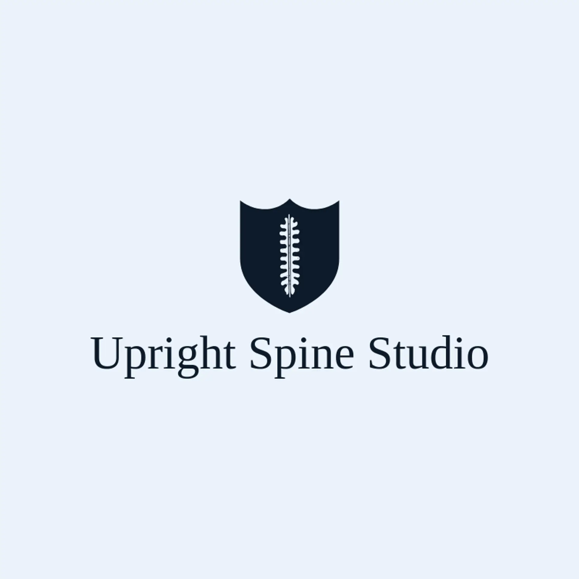 Upright Spine Studio logo for spine