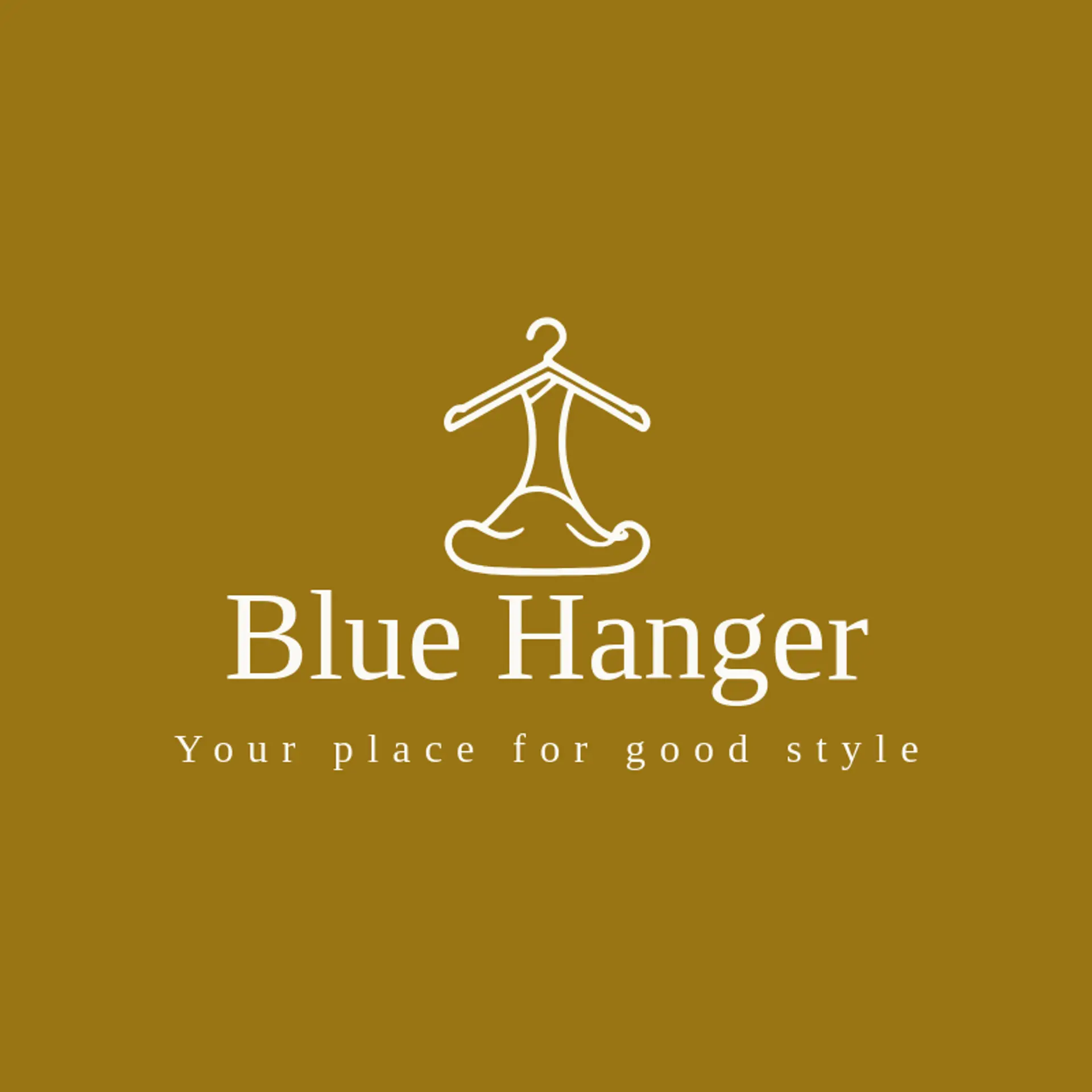 Blue Hanger logo for clothes