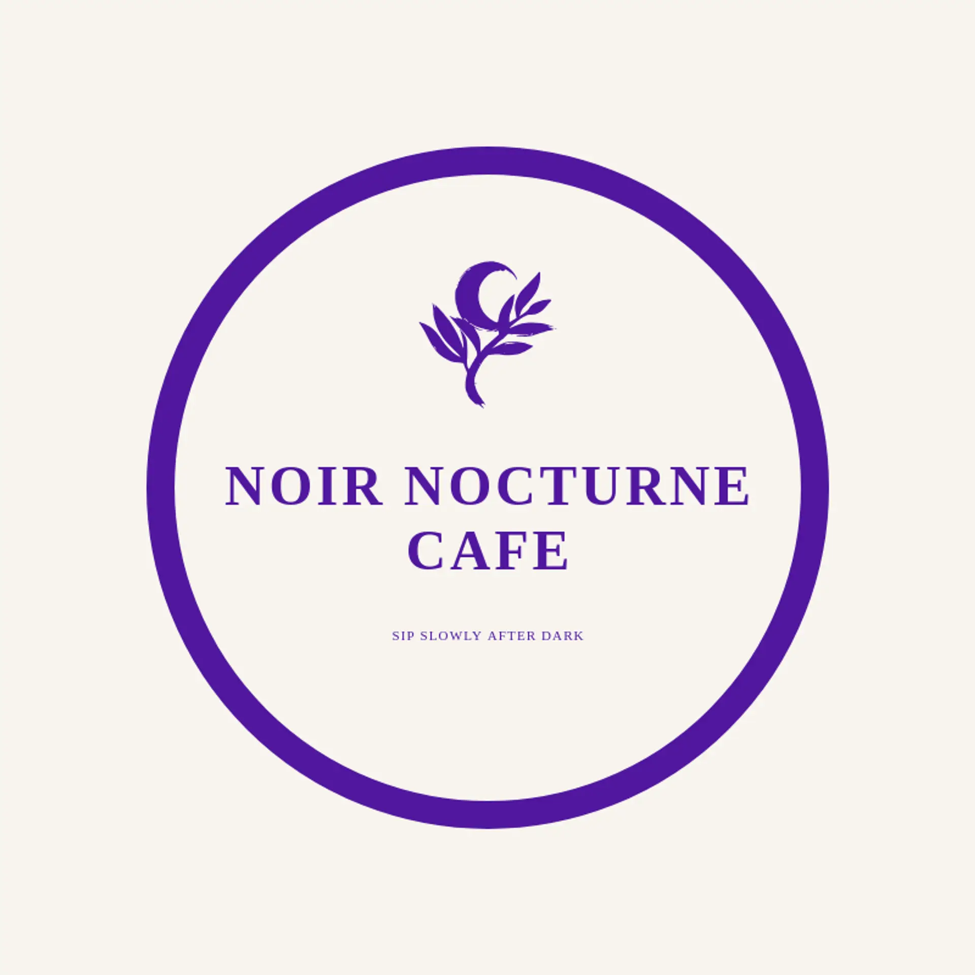 Noir Nocturne Cafe logo for gothic
