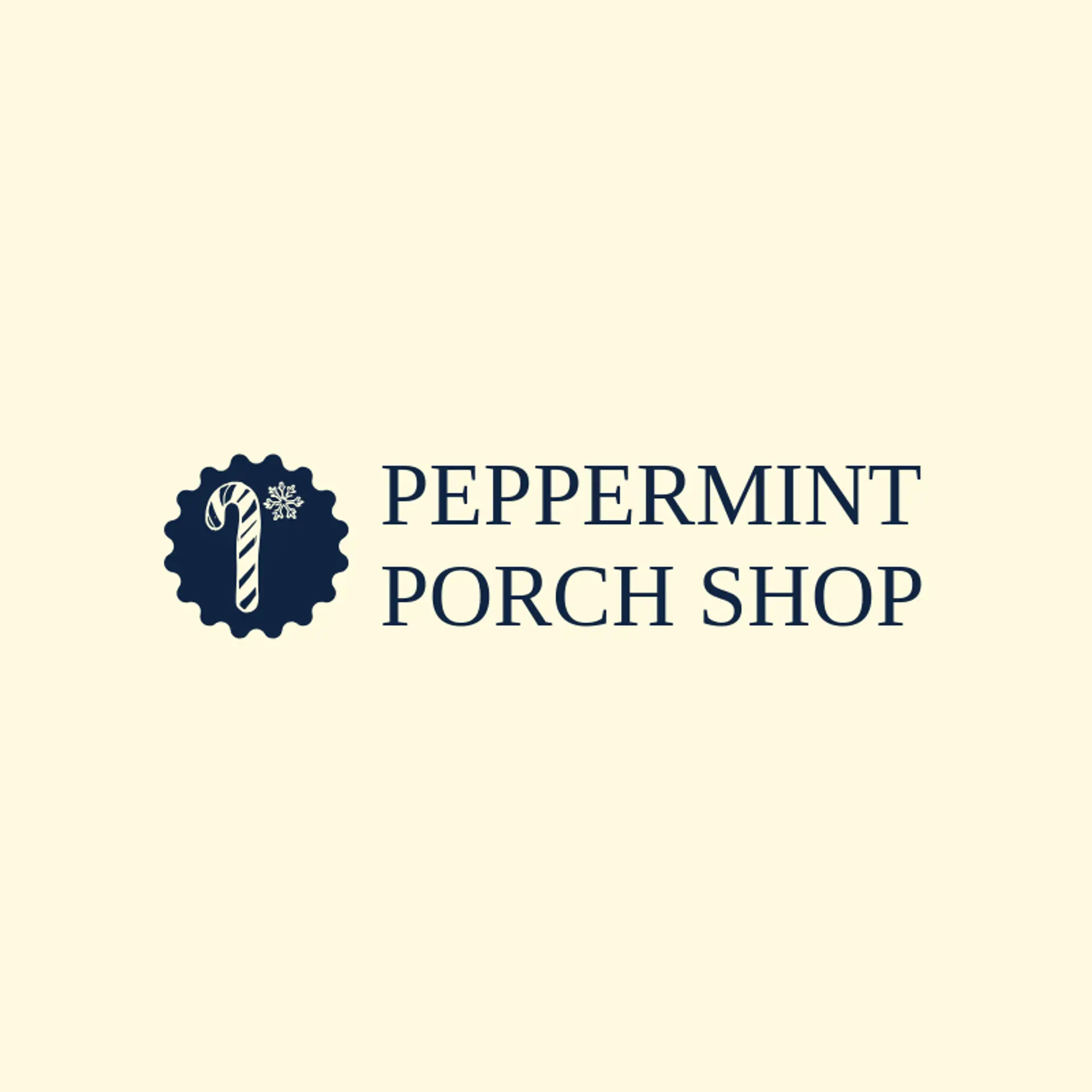 Peppermint Porch Shop logo for holiday