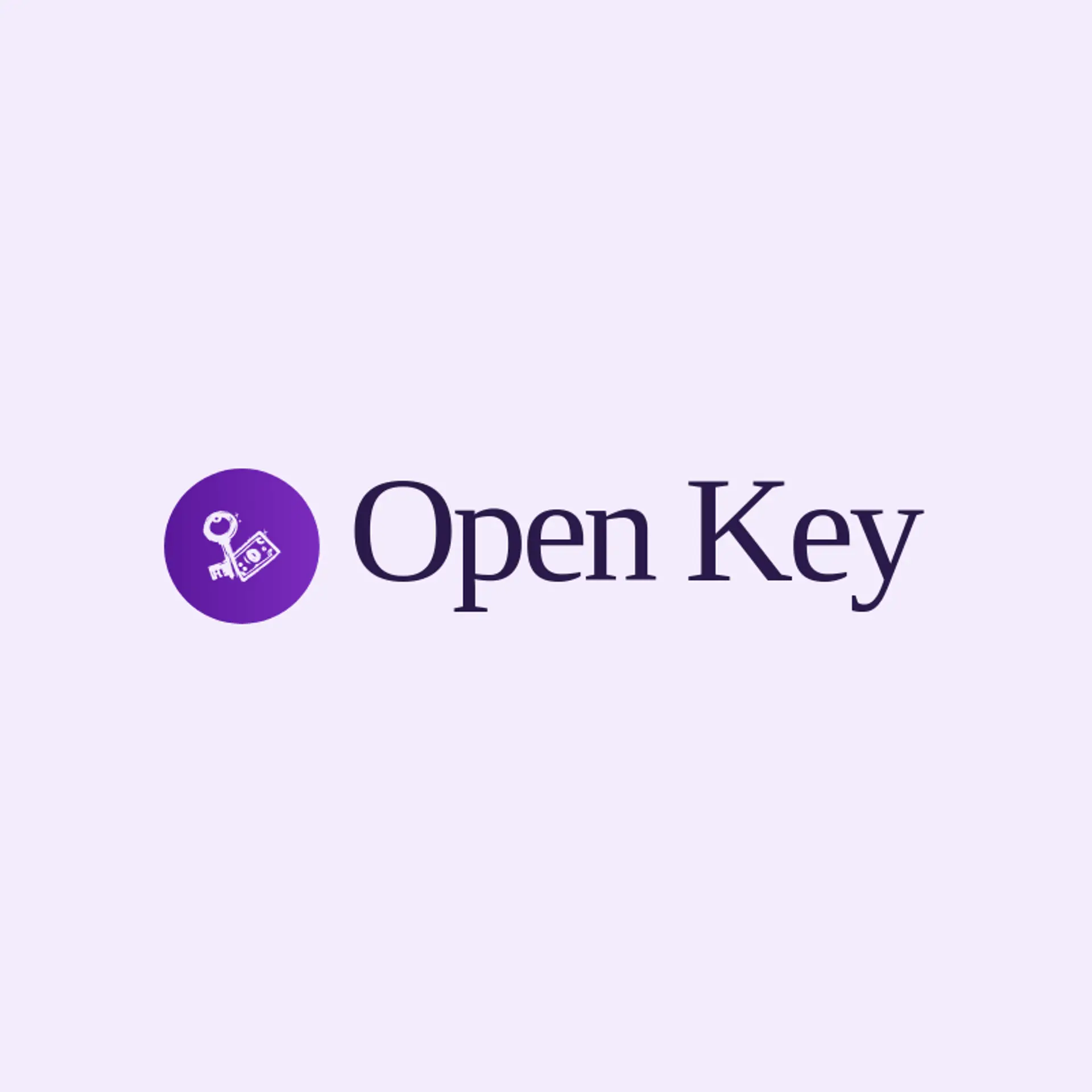 Open Key logo for cash