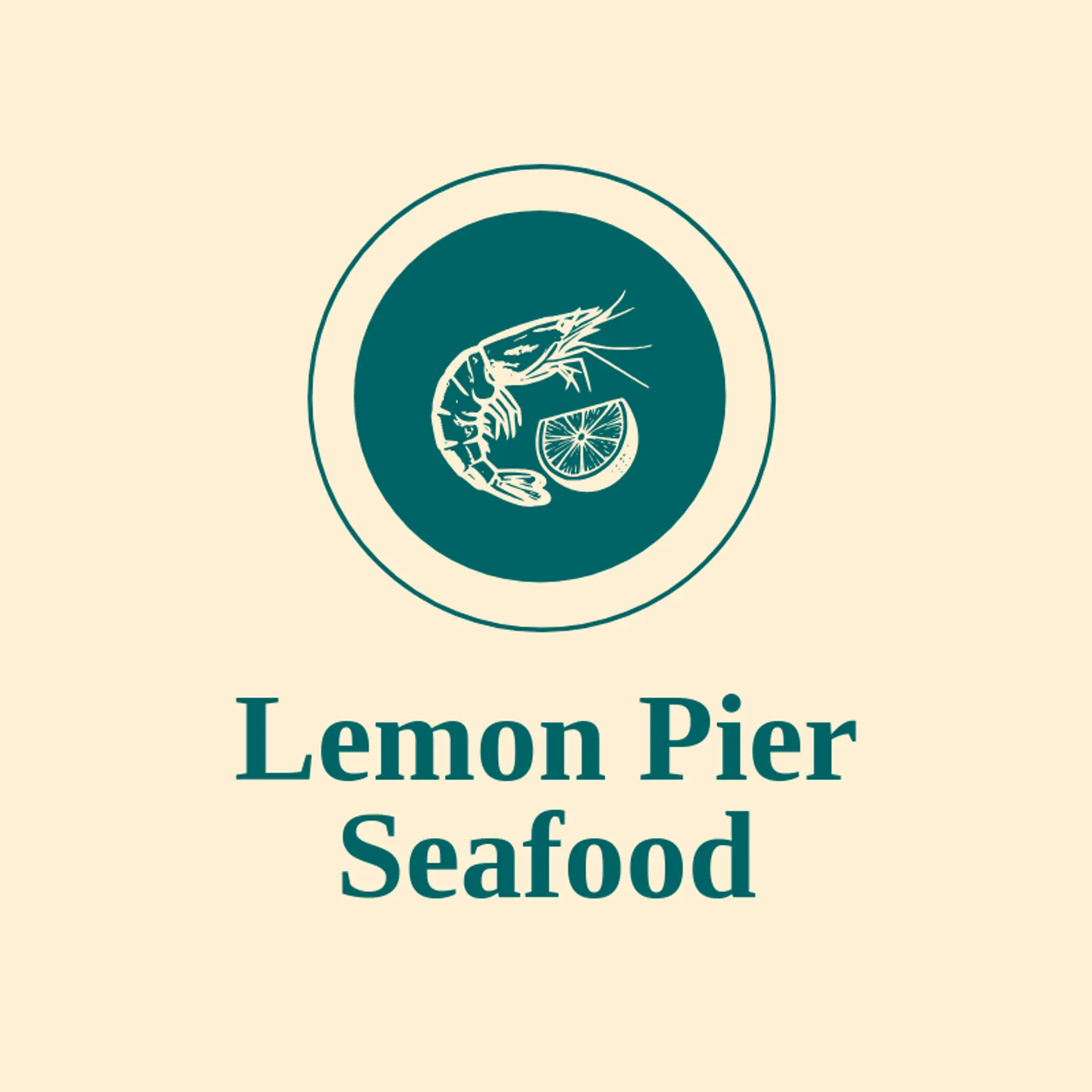 Lemon Pier Seafood logo for shrimp