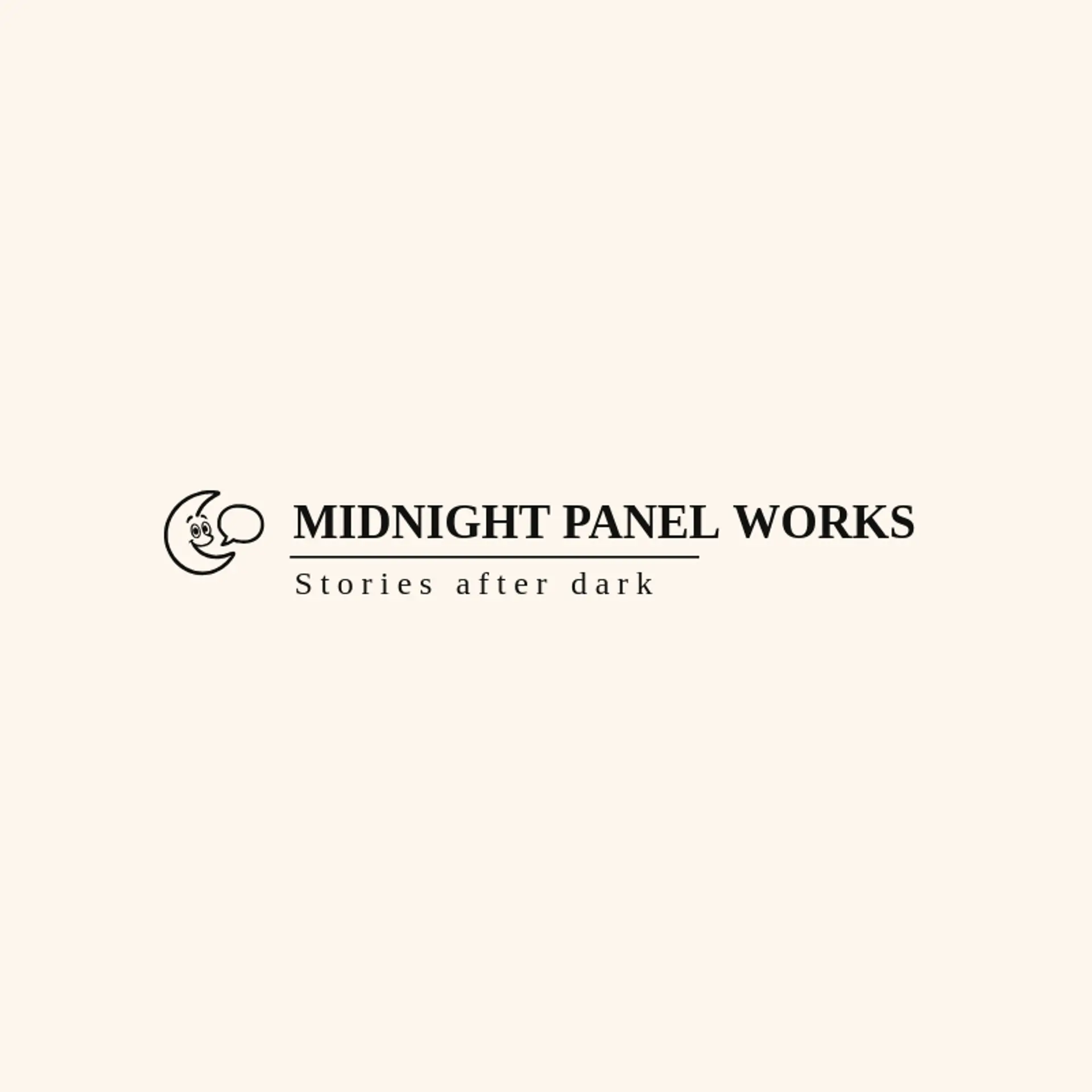 Midnight Panel Works logo for comic