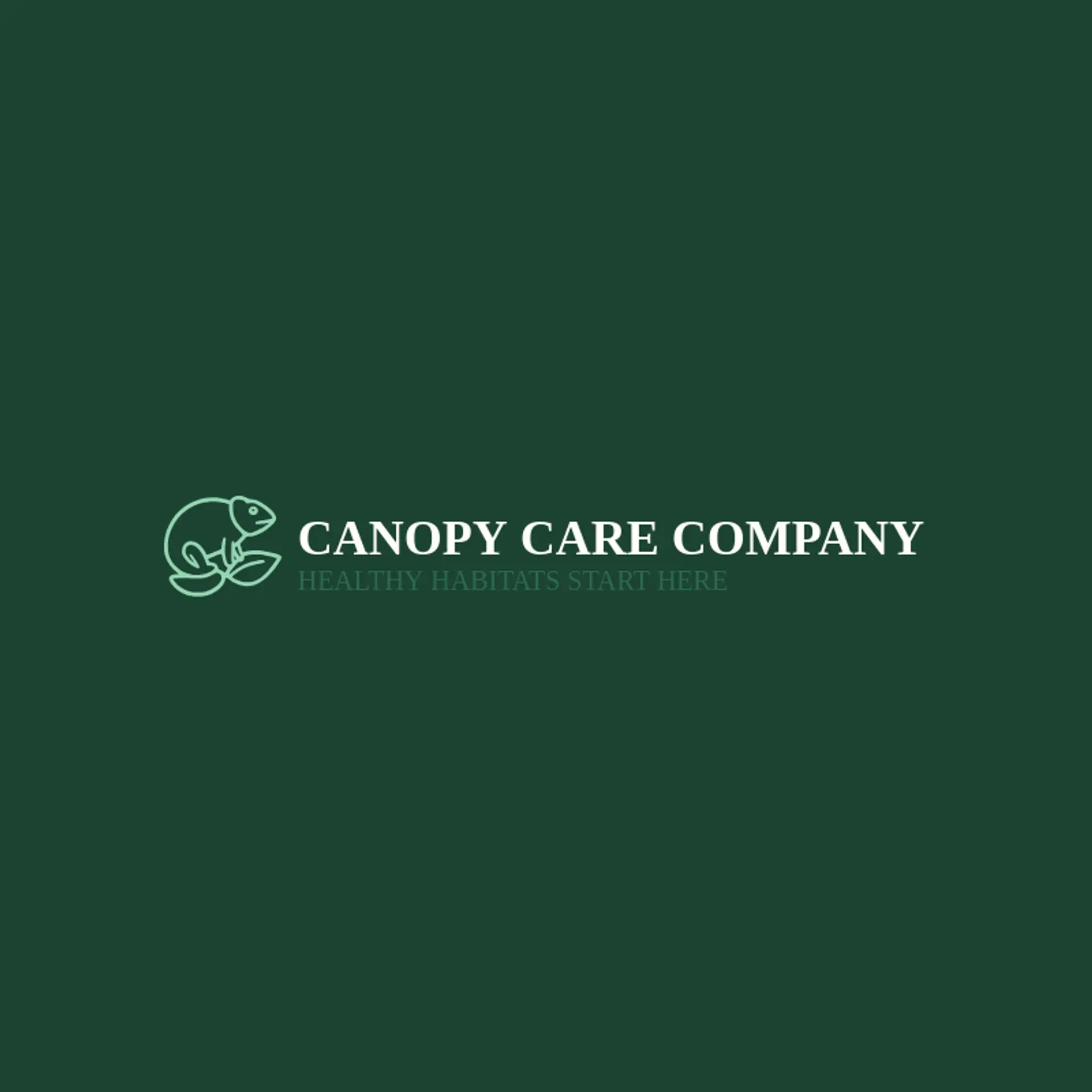 Canopy Care Company logo for chameleon