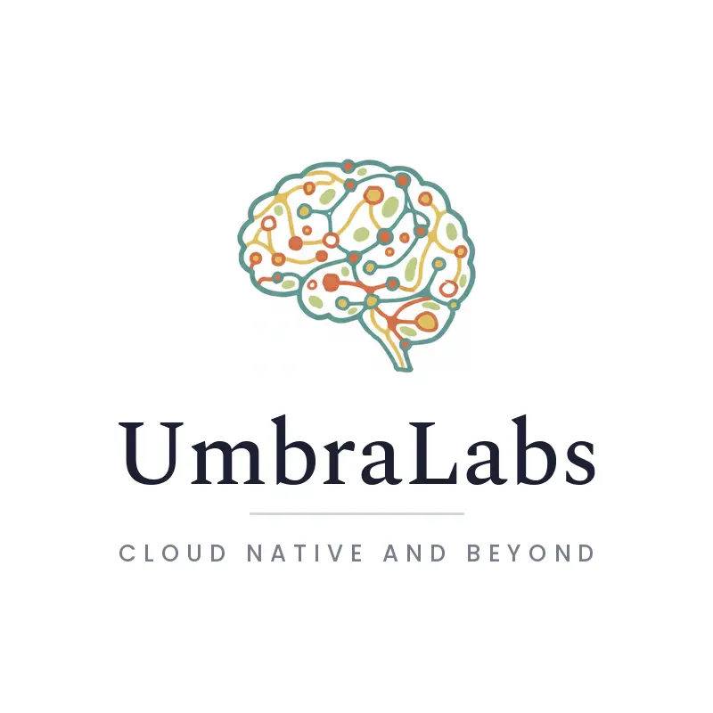 An illustrated digital brain network tech logo on white.