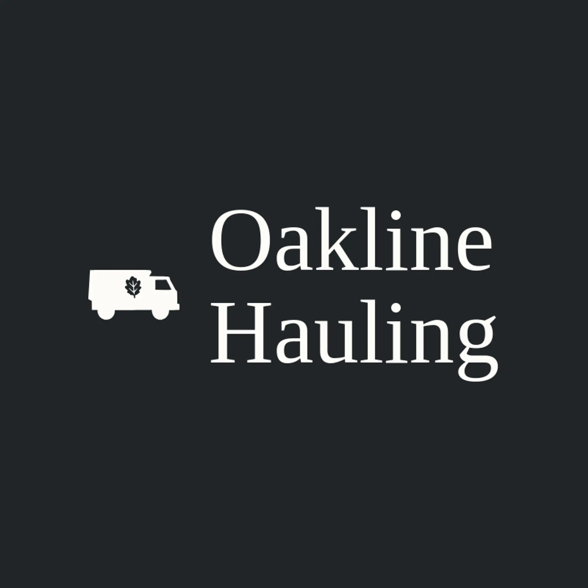 Oakline Hauling logo for hauling