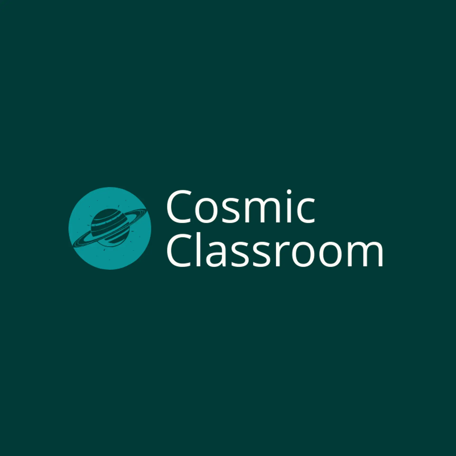 Cosmic Classroom logo for saturn