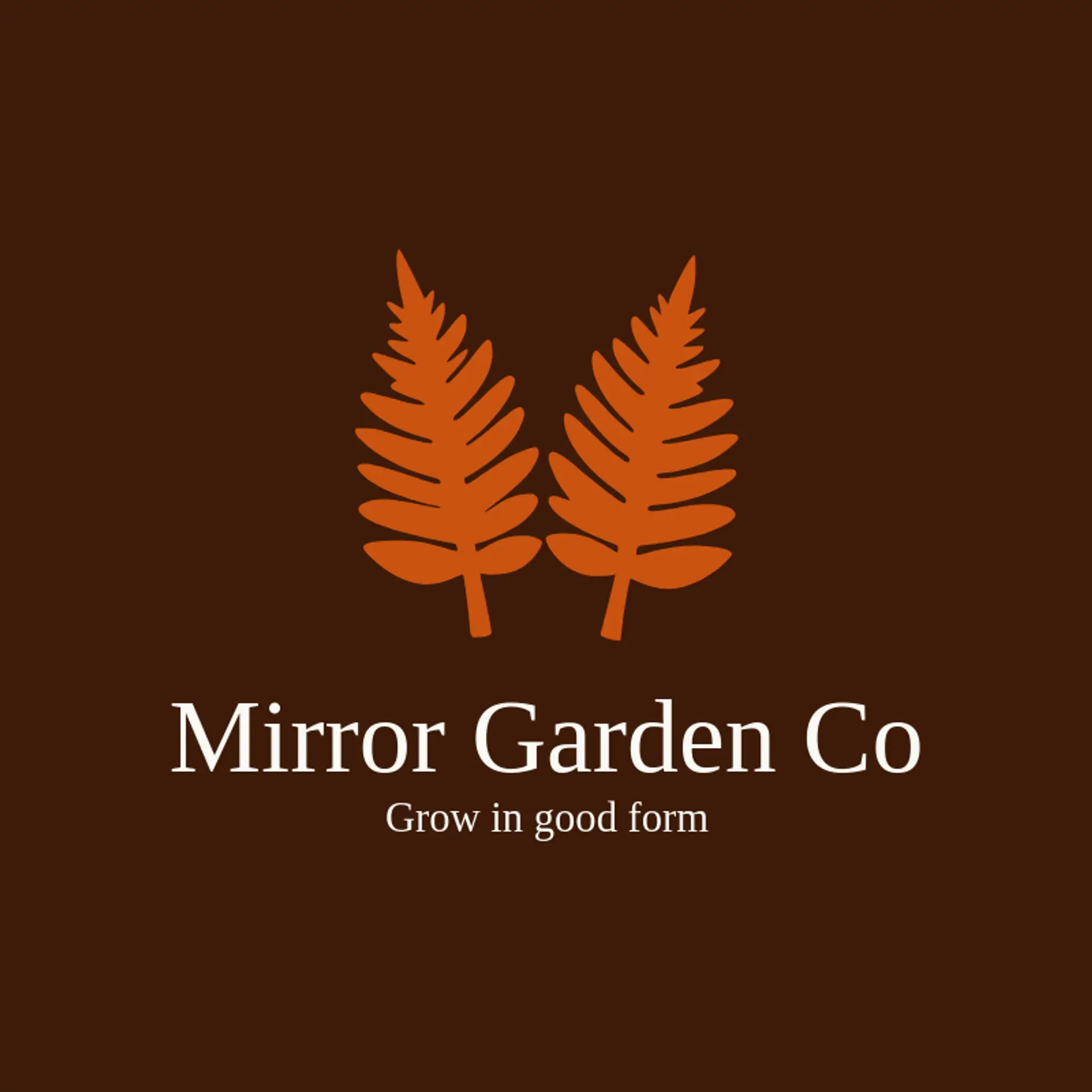 Mirror Garden Co logo for symmetry