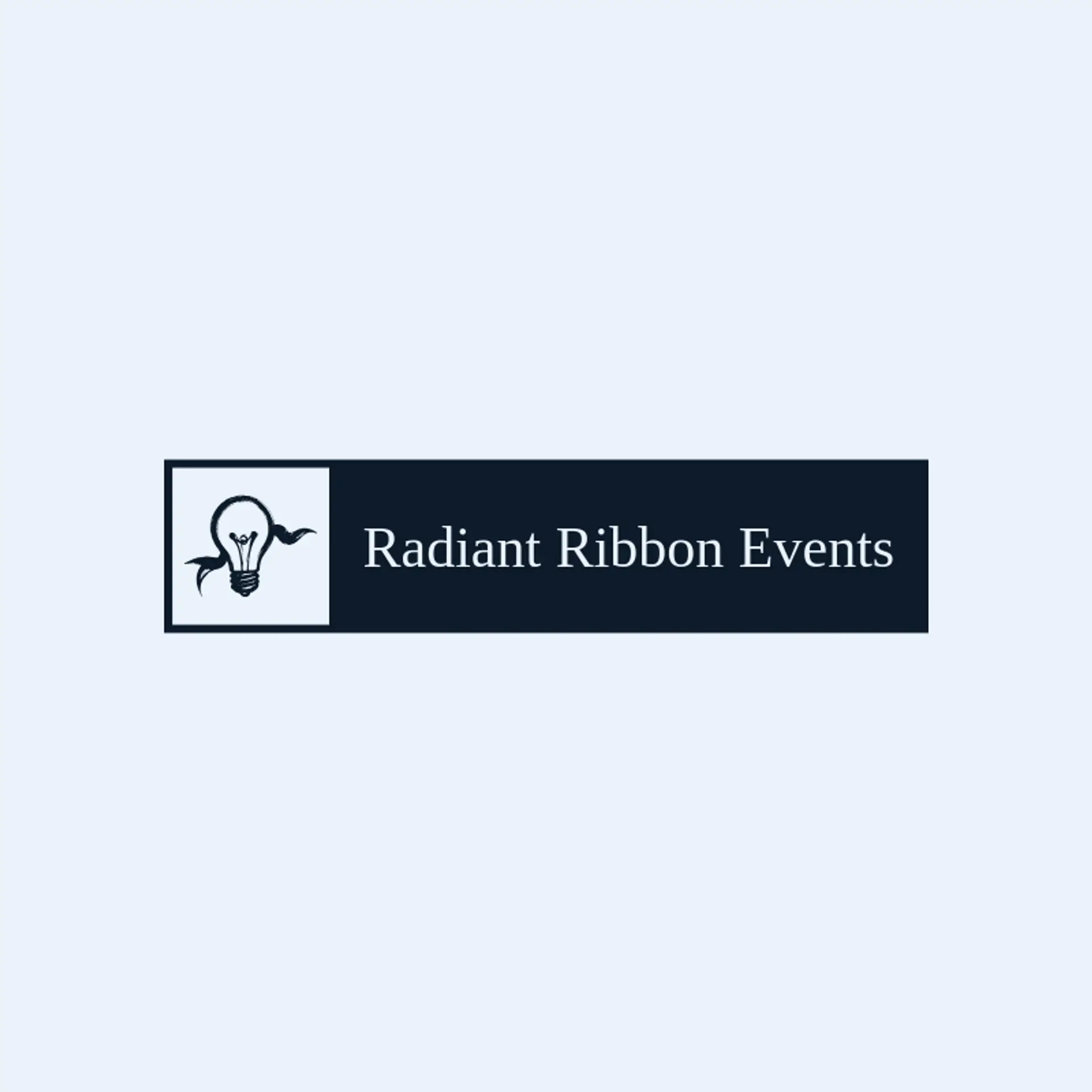 Radiant Ribbon Events logo for light bulb
