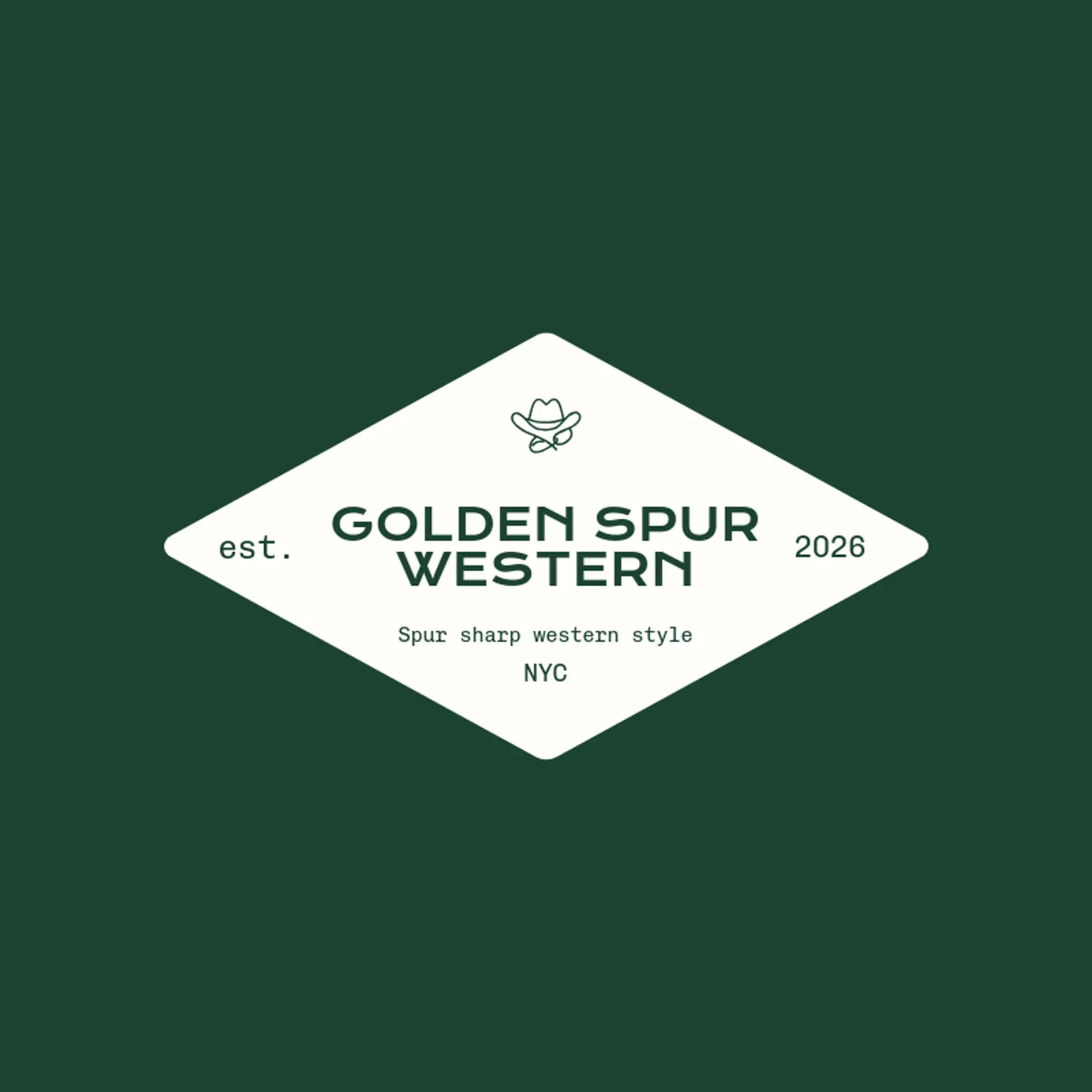 Golden Spur Western logo for cowboy hat