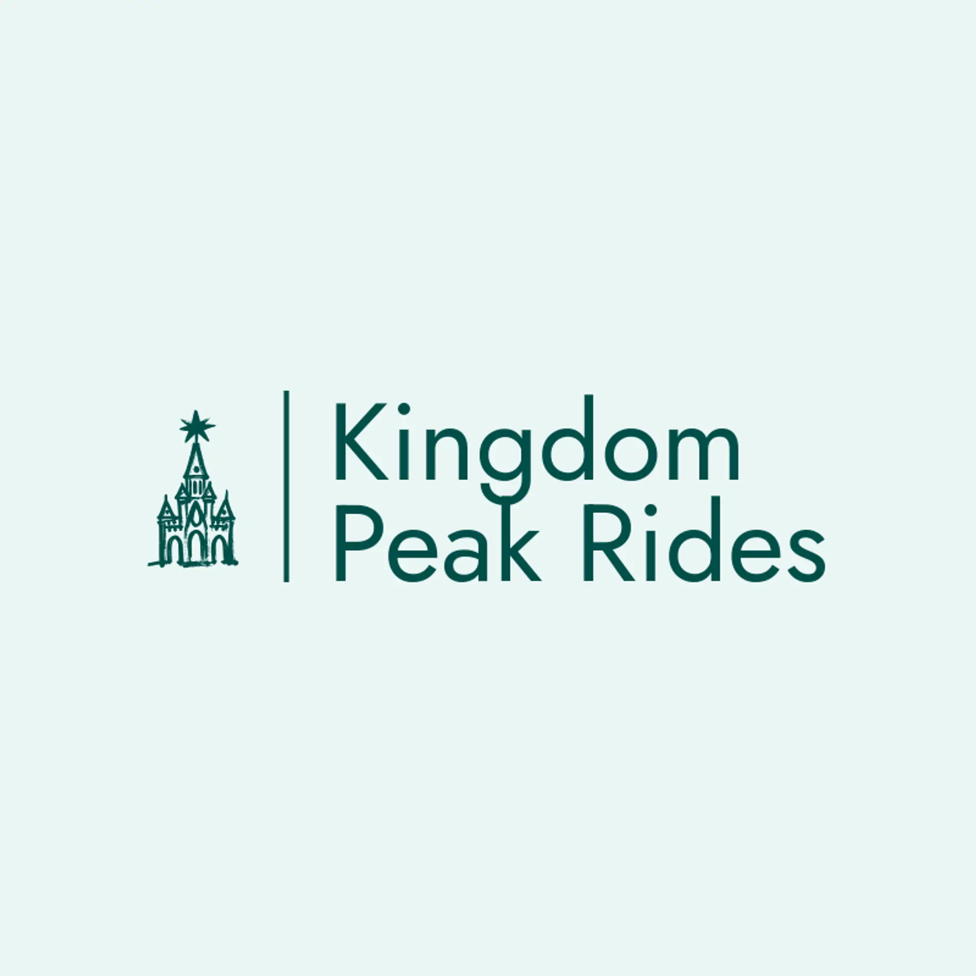 Kingdom Peak Rides logo for amusement park