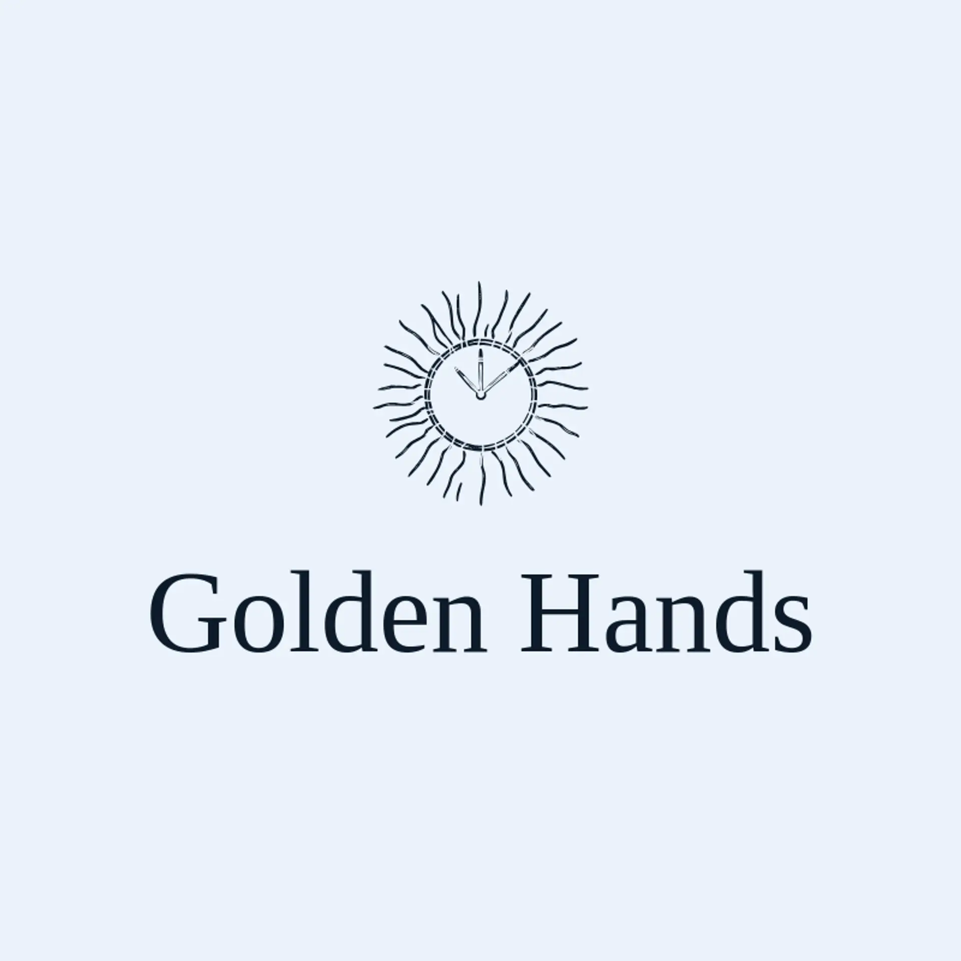 Golden Hands logo for clock
