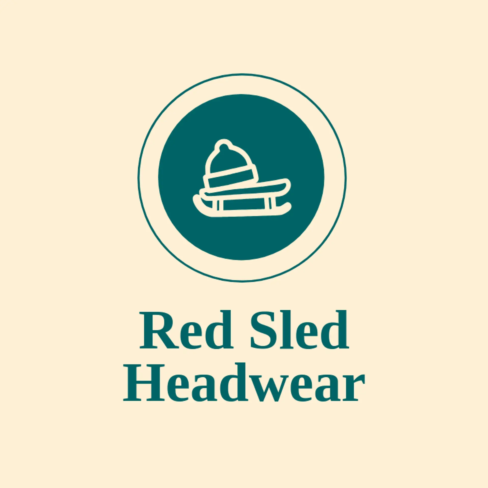 Red Sled Headwear logo for beanie